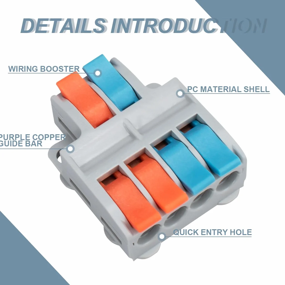 Conector de Cable SPL-42 2 Entradas 4 Salidas 10 uds