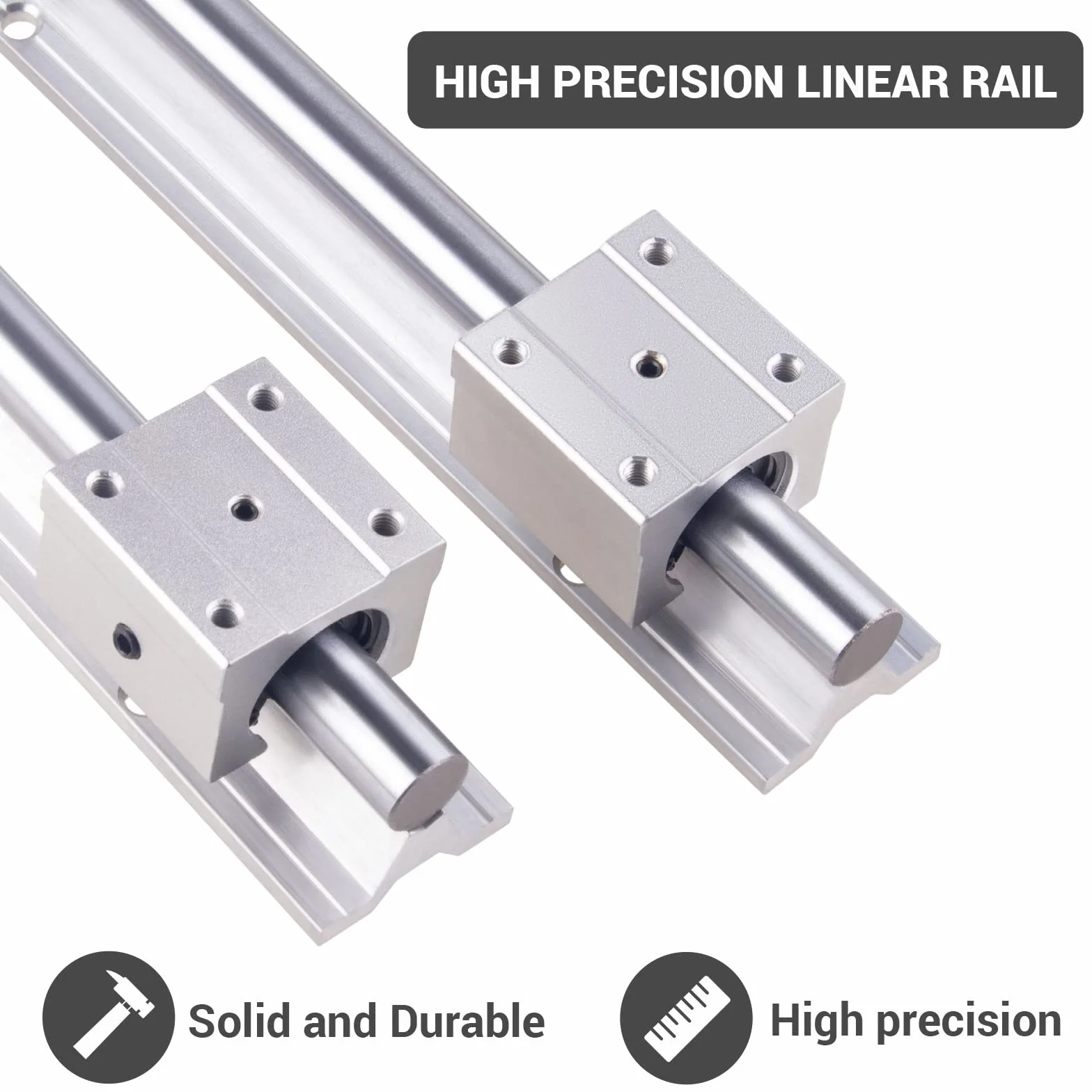 Riel lineal SBR12 400 mm guía lineal con 4 bloques SBR12UU inoxidable para impresora 3D