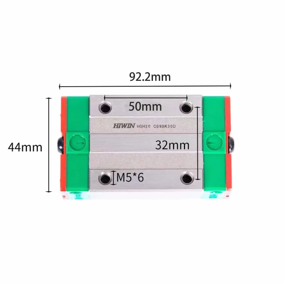 HIWIN HGH20 Linear Block for HGH20HA Slider Rail Guide