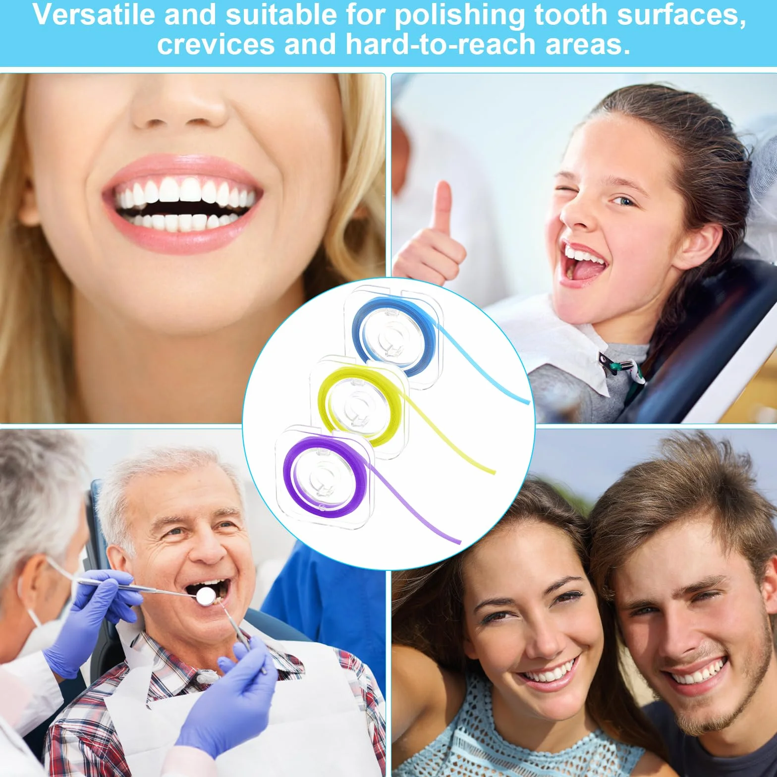 Papel de lija interdental 4 mm x 6 m, 3 volúmenes