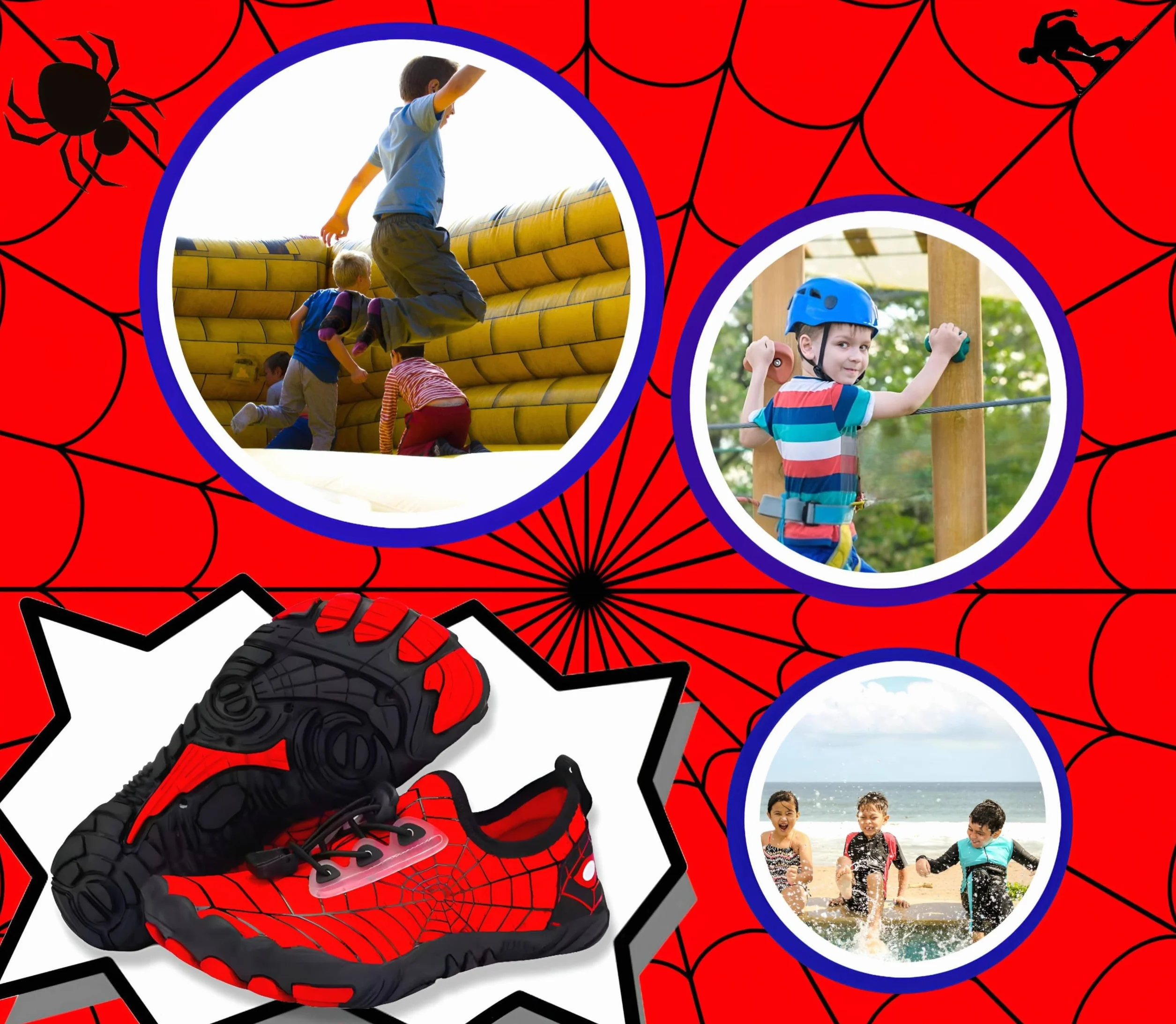 Zapatillas Comodas Niños Running Deporte Transpirables Calzado Descalzos Zapato Respirable Antideslizante Playa Barefoot
