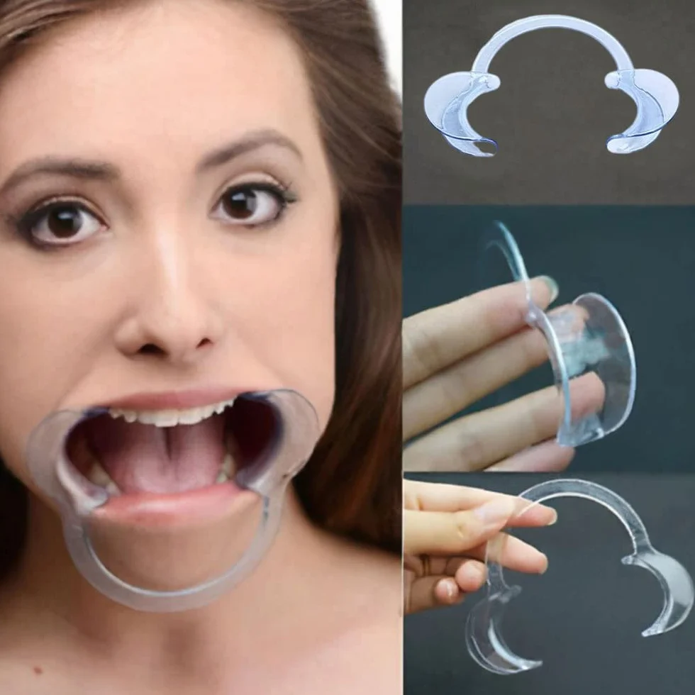 Abridor de Boca Dental Retractor de Mejilla Intraoral 20 Piezas para Blanqueamiento de Dientes Azul