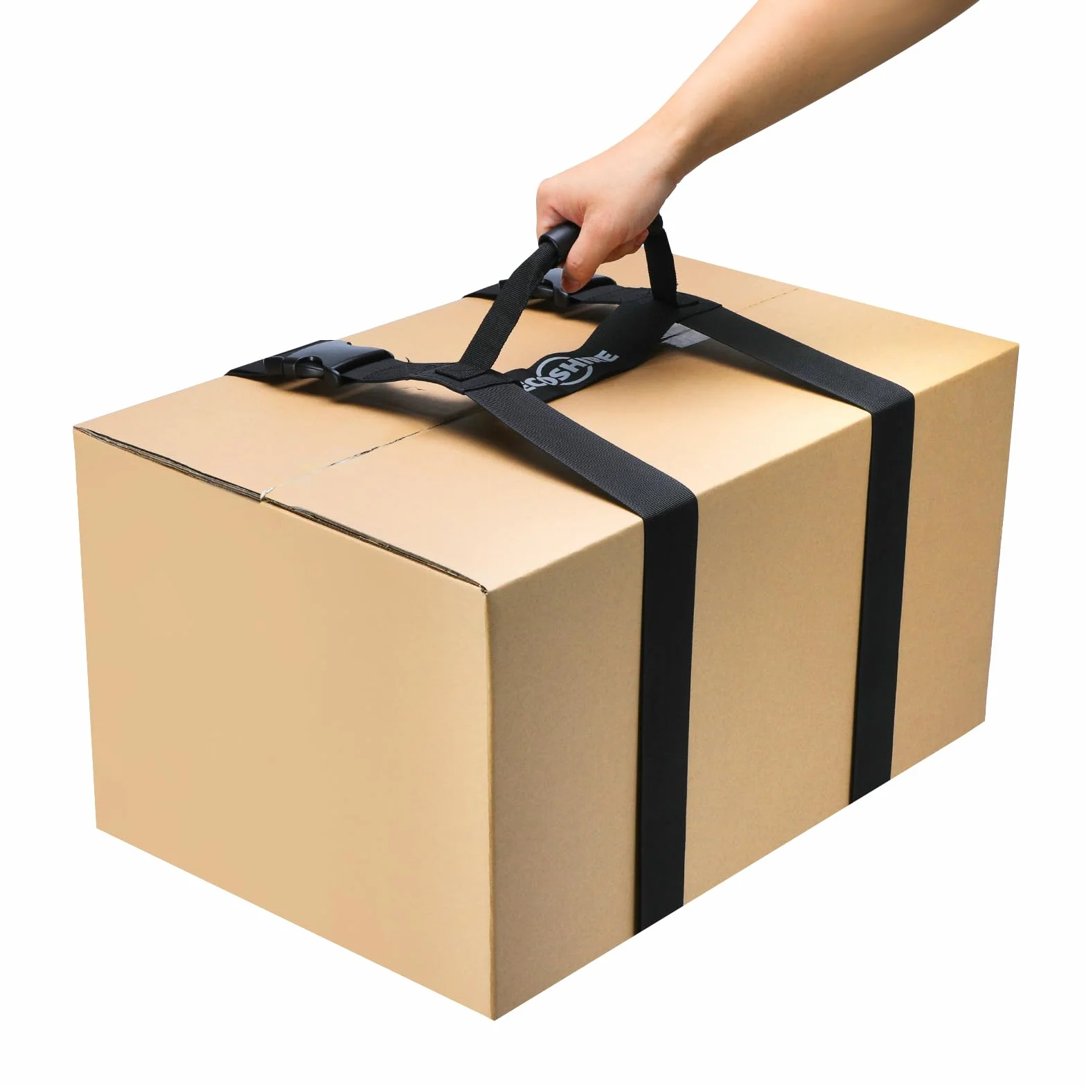 Correa de Transporte con Asa Ajustable en Forma de H para Mover y Levantar Cajas Pesadas