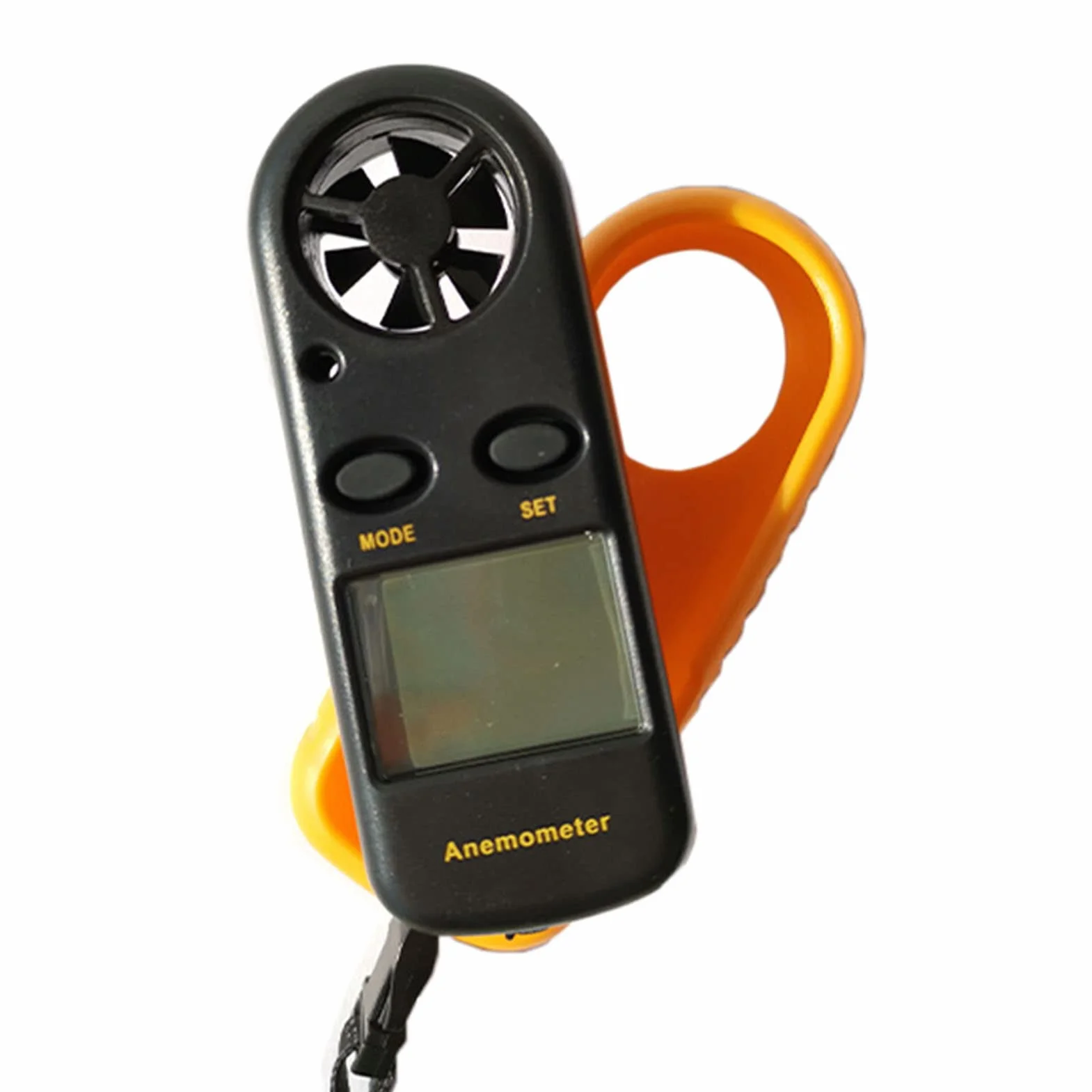 Anemómetro Digital Termómetro de Velocidad del Viento con Pantalla LCD, 5 Unidades, Interruptor Automático Manual
