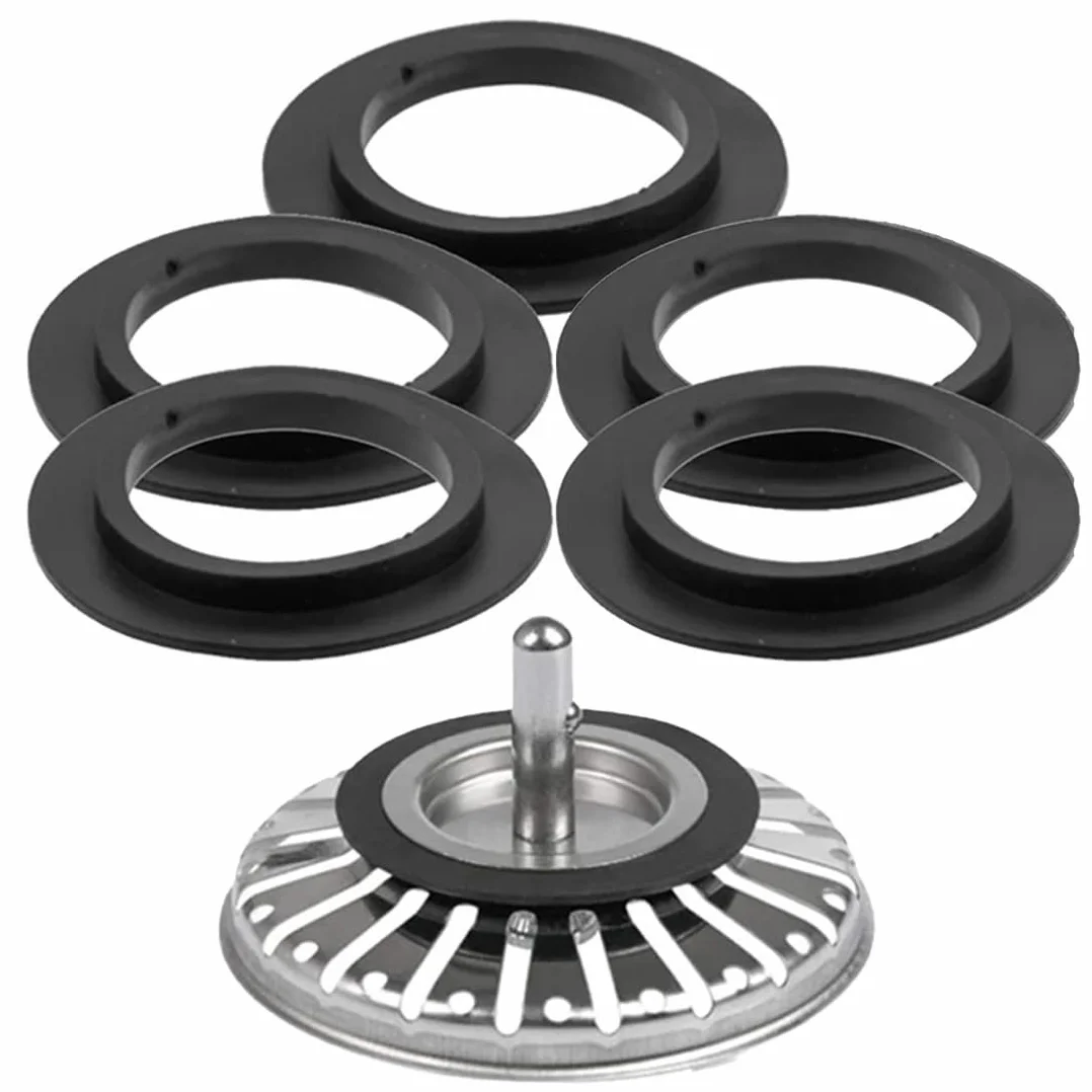 Junta Universal para Fregadero 5 Unidades con Anillo de Sellado, Accesorios de Repuesto para Cocina