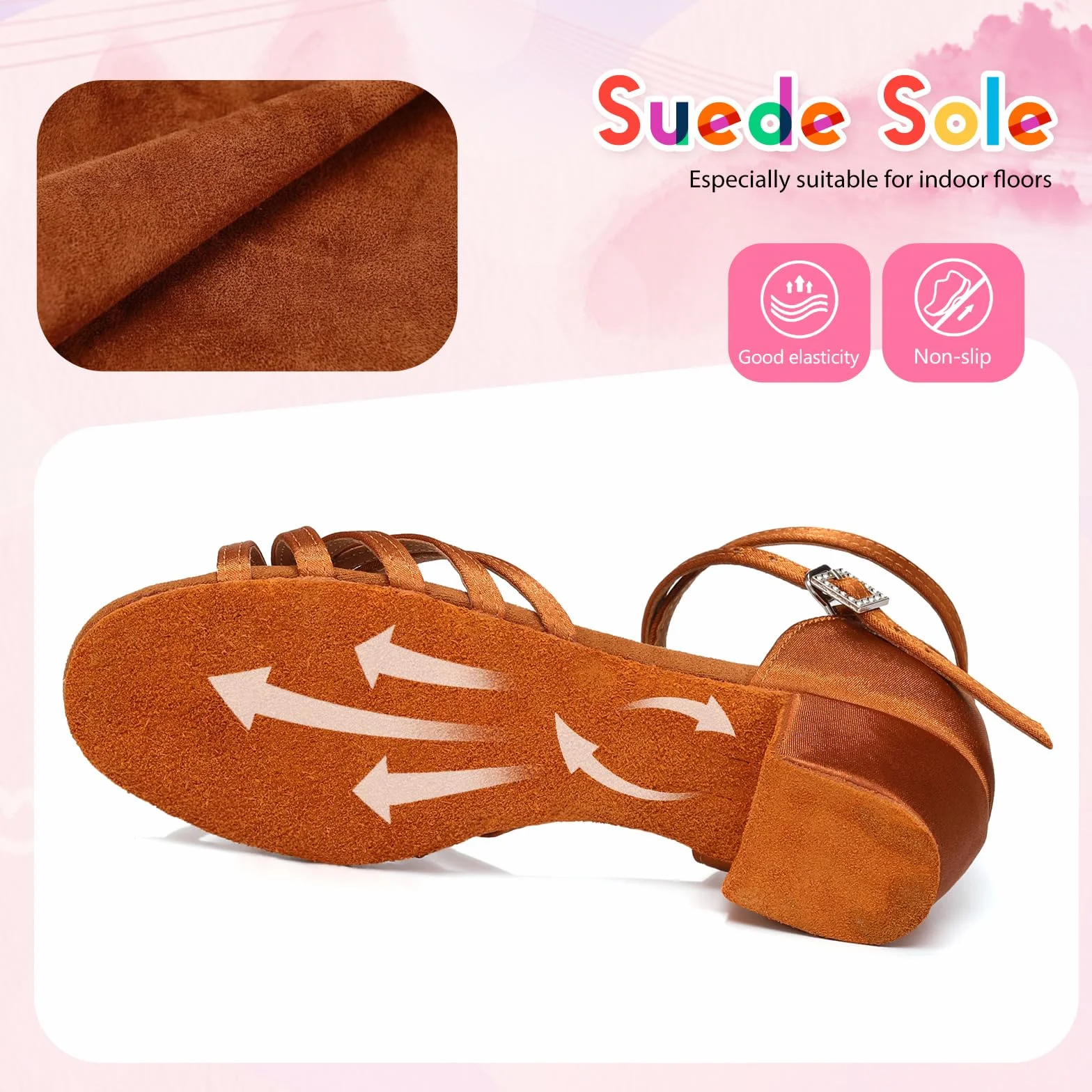 SWDZM Zapatos de Baile Latino Niña Tacón 3 cm Estándar Salsa Bailarina y Bachata Principiantes Bailarina Práctica