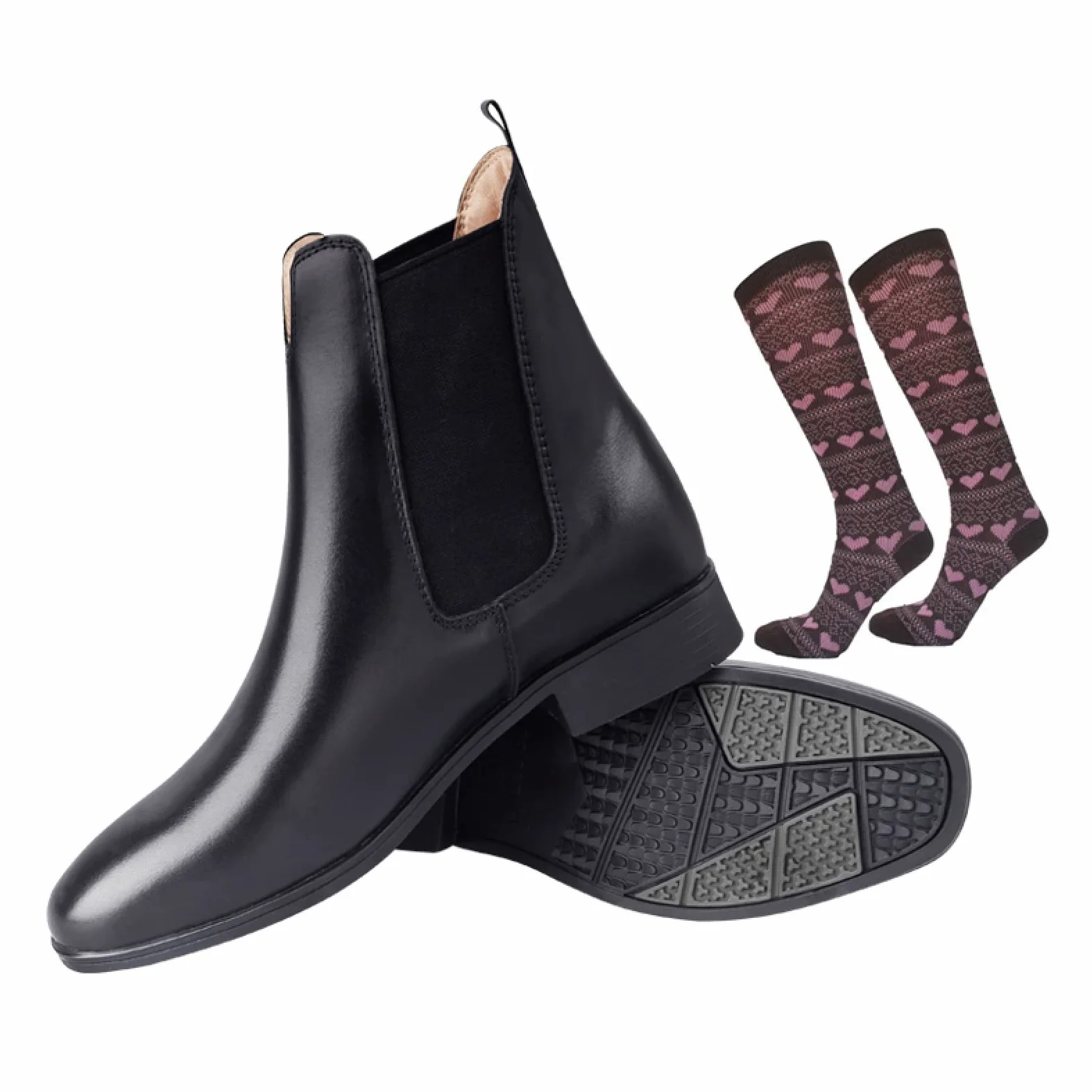 LEBEE Botas de equitacion Botas de Montar Botines ecuestres Cuero Impermeable Equipo Ecuestre,Black-40