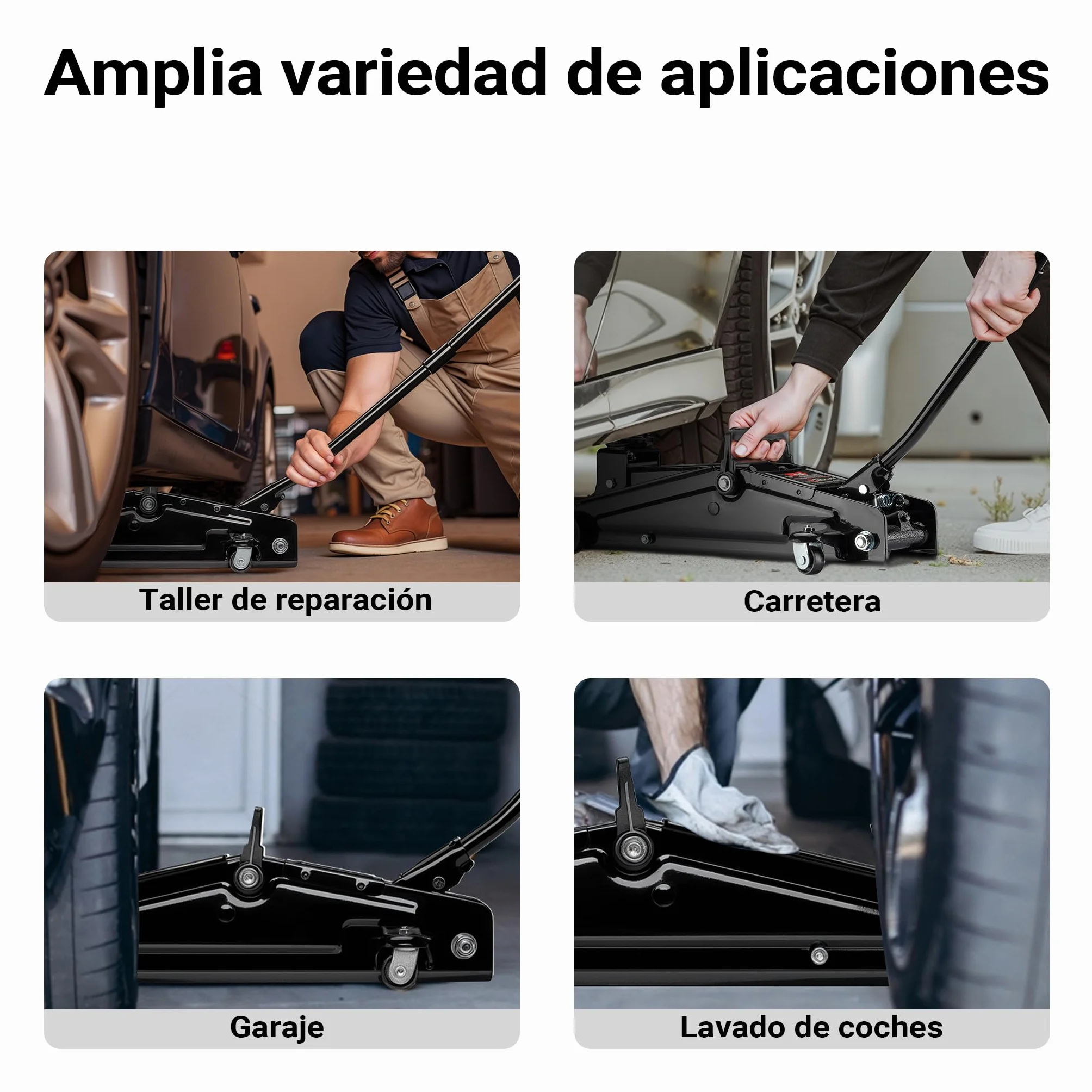 Wiltec Gato hidráulico 3 toneladas móvil Elevador de Coches Taller Garaje