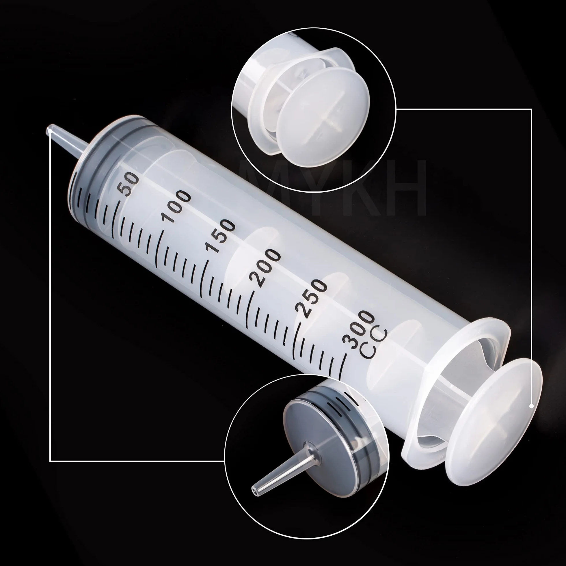 Cilindro de plástico 300 ml con manguera para laboratorio y jardín