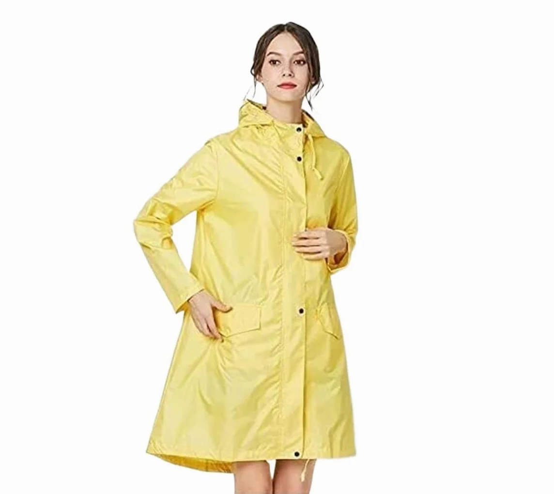 Chubasquero Chubasquero Largo Impermeable con Capucha para Mujer, Ponchos Ligeros, Chubasquero para Senderismo Al Aire Libre para Turistas Ponchos De Lluvia Impermeables(Grün,XXL)