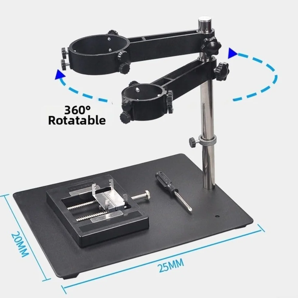 Soporte ajustable para pistola de calor, plegable 360°, base de abrazadera acero inoxidable