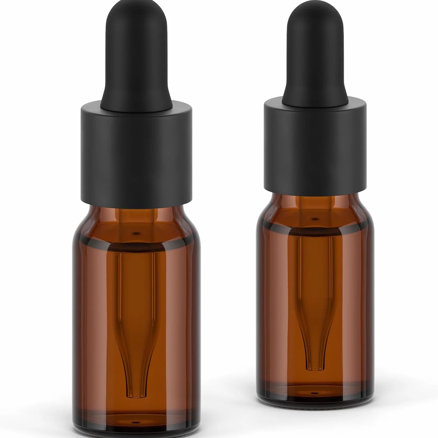 Botellas Cuentagotas Cristal Ámbar 100ml Pack 2x Frascos con Pipeta de Vidrio Protección UV Natural