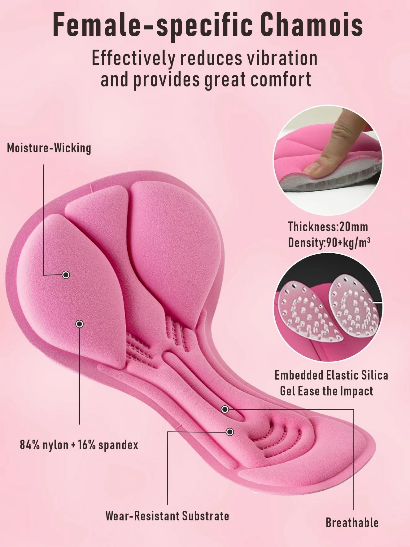 Ropa Interior de Ciclismo para Mujer 4D Pantalones Cortos de Bicicleta Acolchados Ligeros Pantalones Cortos de Ciclismo Transpirables diseño ergonómico