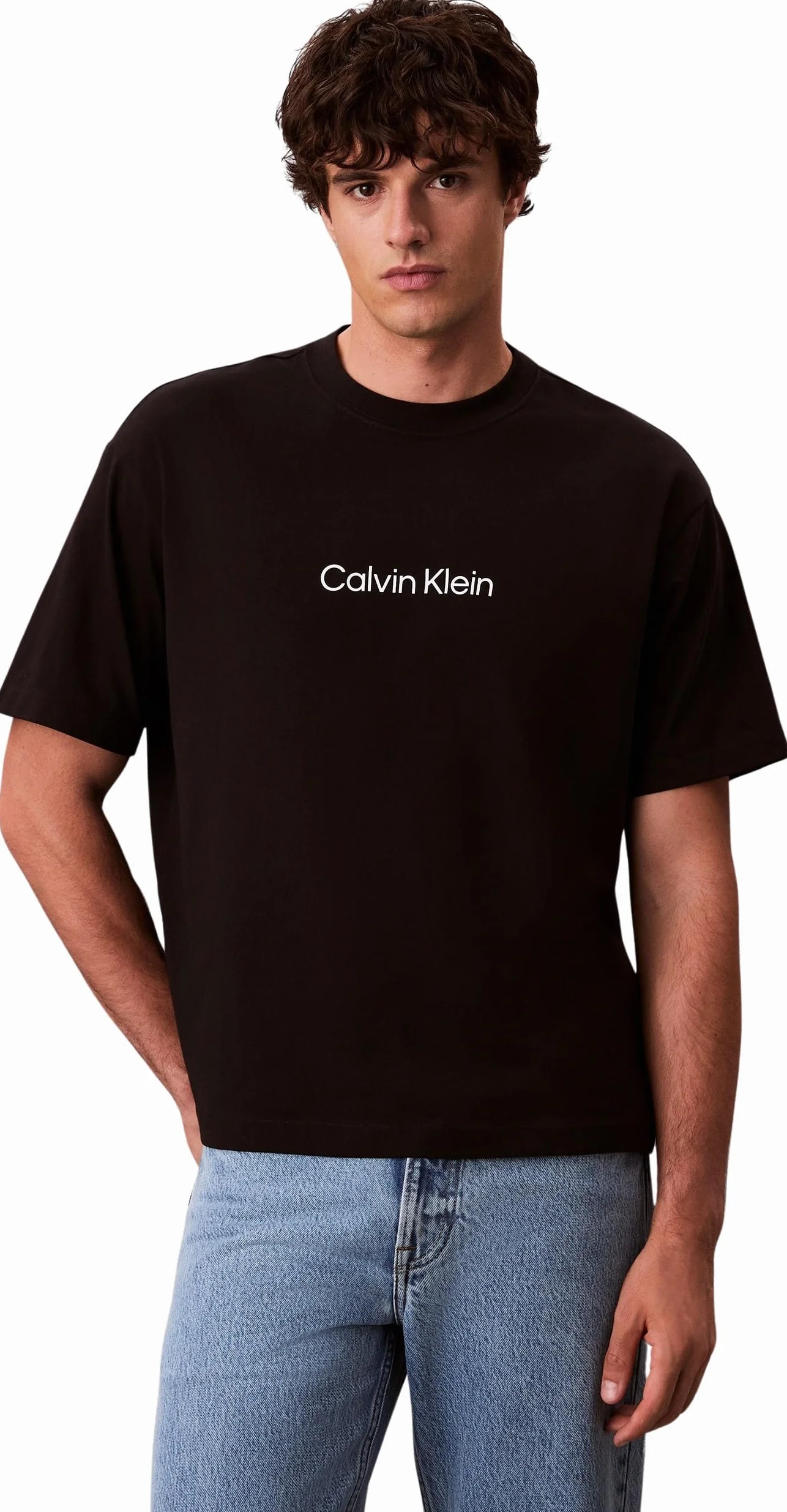 Calvin Klein SS Rlxd Standard Logo Crewnk tee Camisetas Hombre Pack de 1