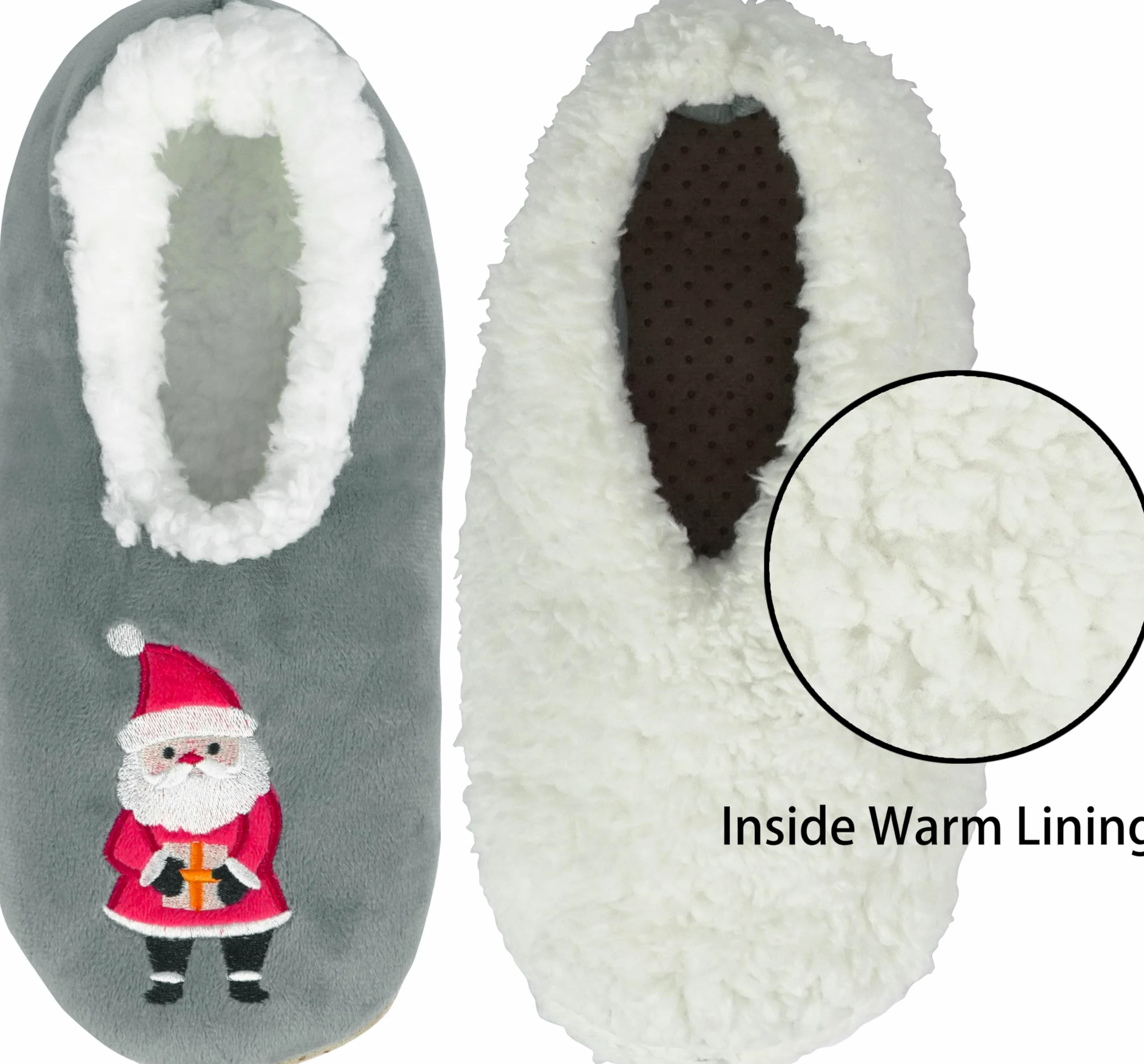 BenSorts Calcetines peludos para mujer, divertidas pantuflas de casa con empuñaduras