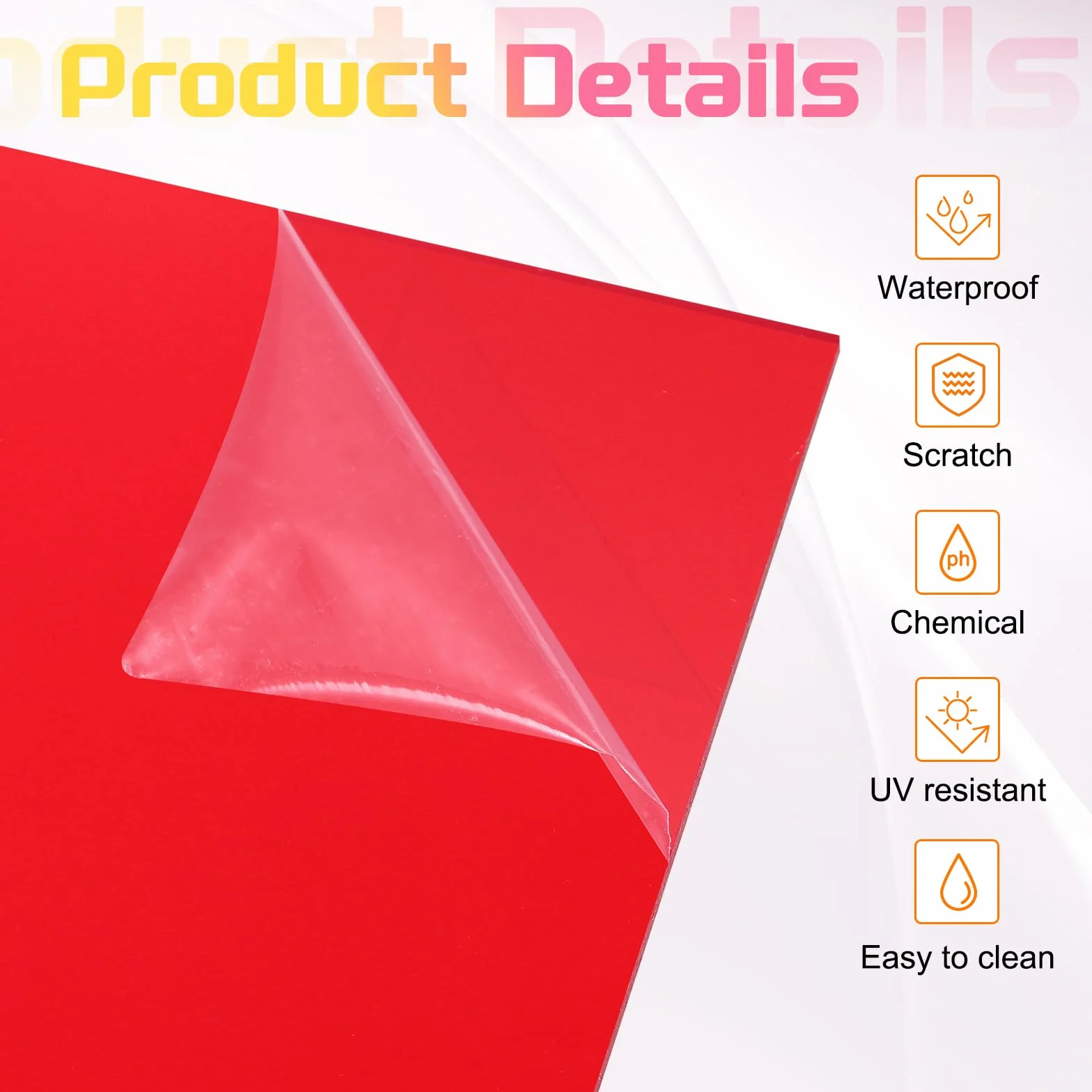 QUARKZMAN 3mm Plancha de Metacrilato 300mmx200mm Láminas Acrílicas Rojas Transparentes 1 Pieza