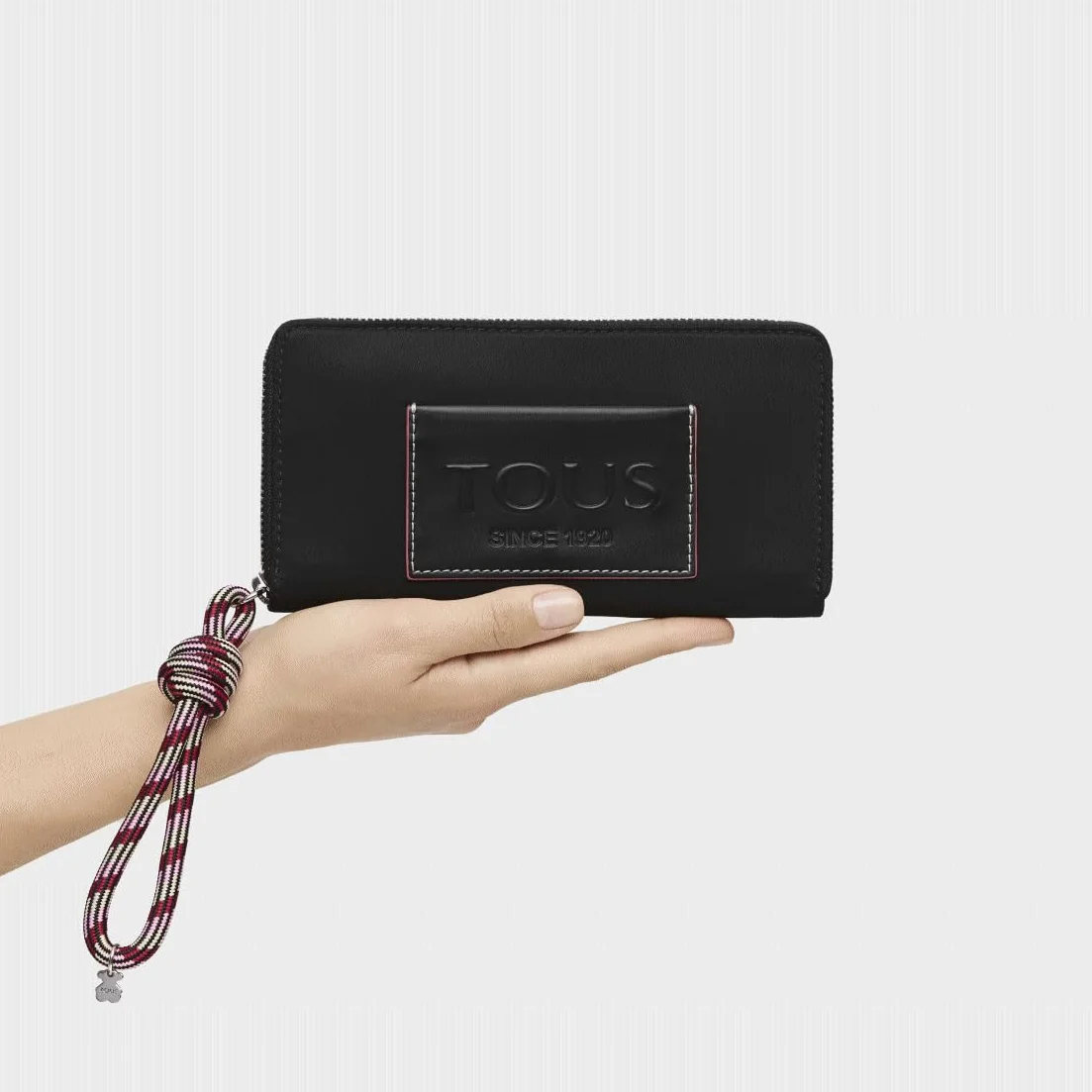 TOUS Billetera mediana negro, Para Mujer, Colección Empire Soft