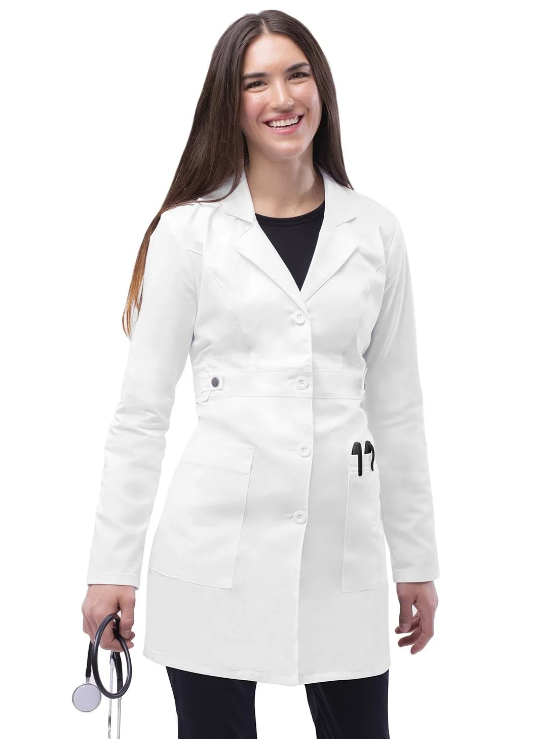 Adar Pop Bata de laboratorio para mujer - Bata de laboratorio stretch de 91.5 cm