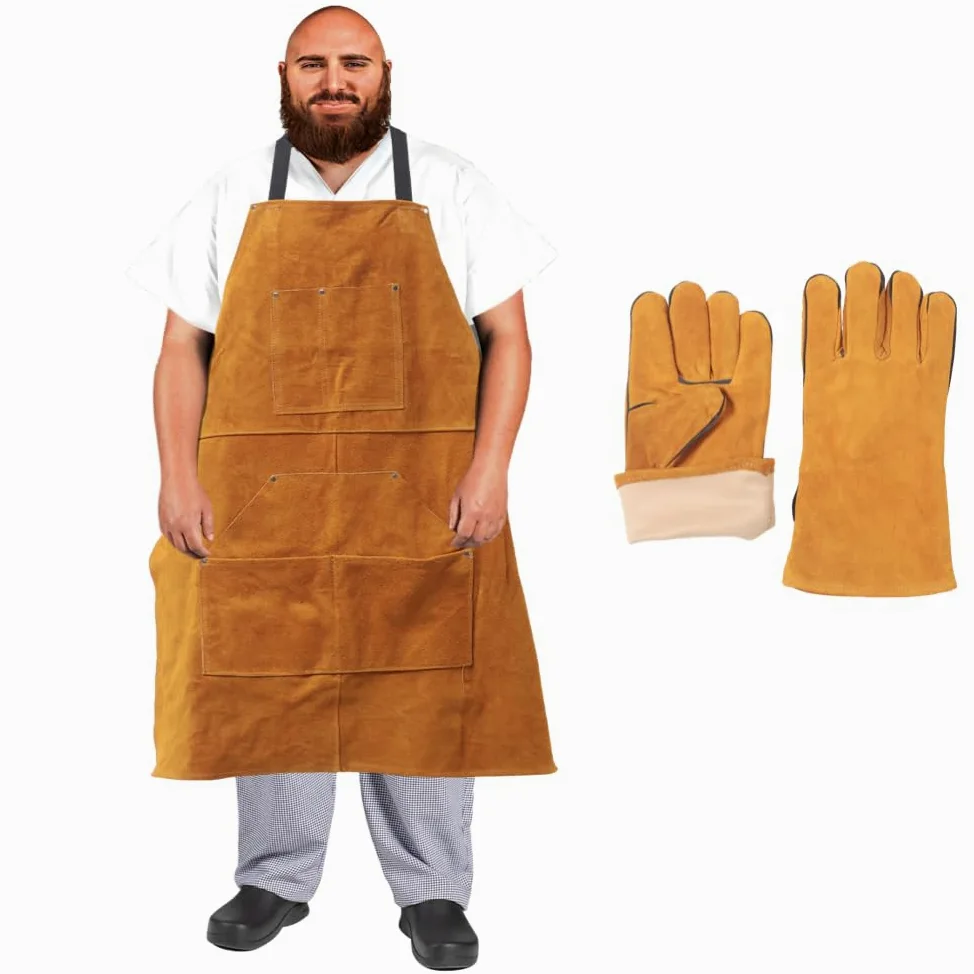 Urby Delantal de tamaño grande para trabajar la madera, delantal de lona encerada de 473 ml, se adapta a cintura W36+, XL, XXL o Plus. Ideal para carpintería, taller o tienda de madera.