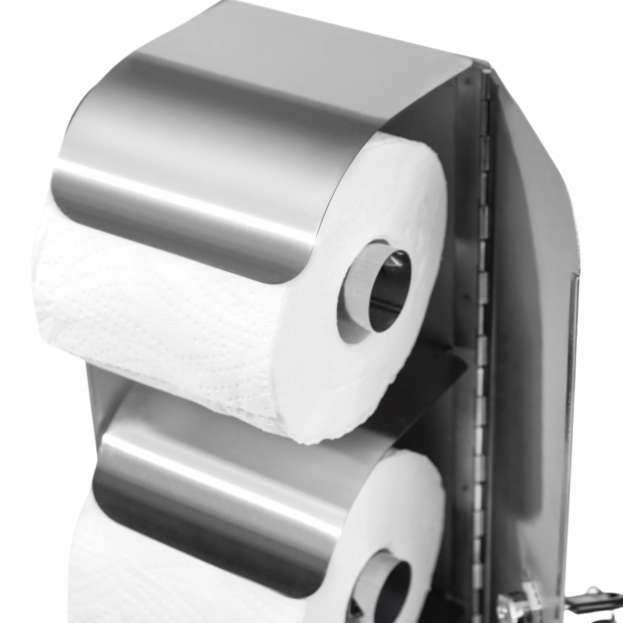 Desyeryamimi Portarrollos de Papel Higiénico Comercial con Cerradura, Dispensador de Acero Inoxidable de 3 Rollos, Montaje en Pared