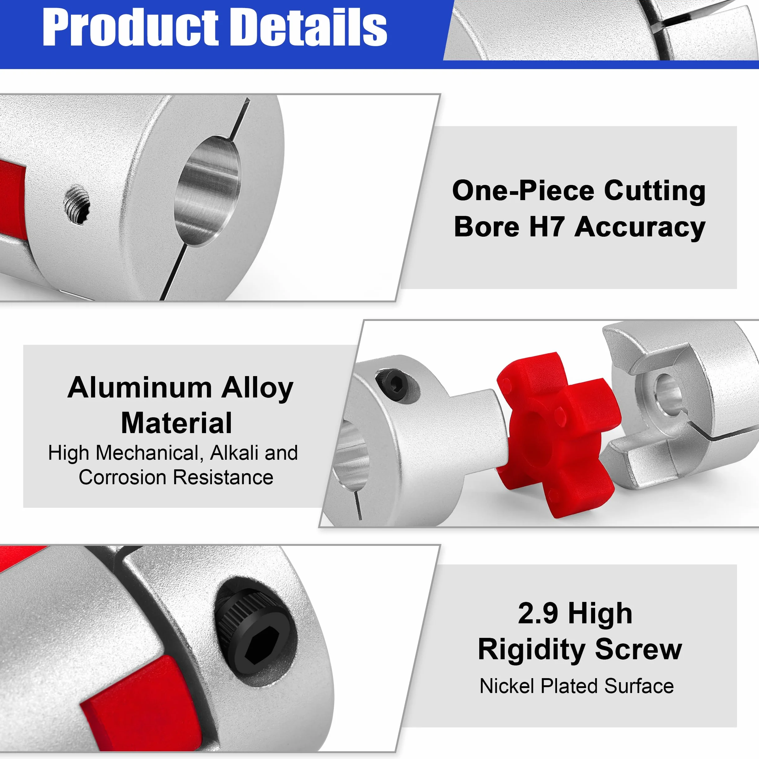Acoplamiento de Eje de Ciruela D25 L30 Abrazadera Flexible Aleación de Aluminio 10x12mm para Impresora 3D CNC