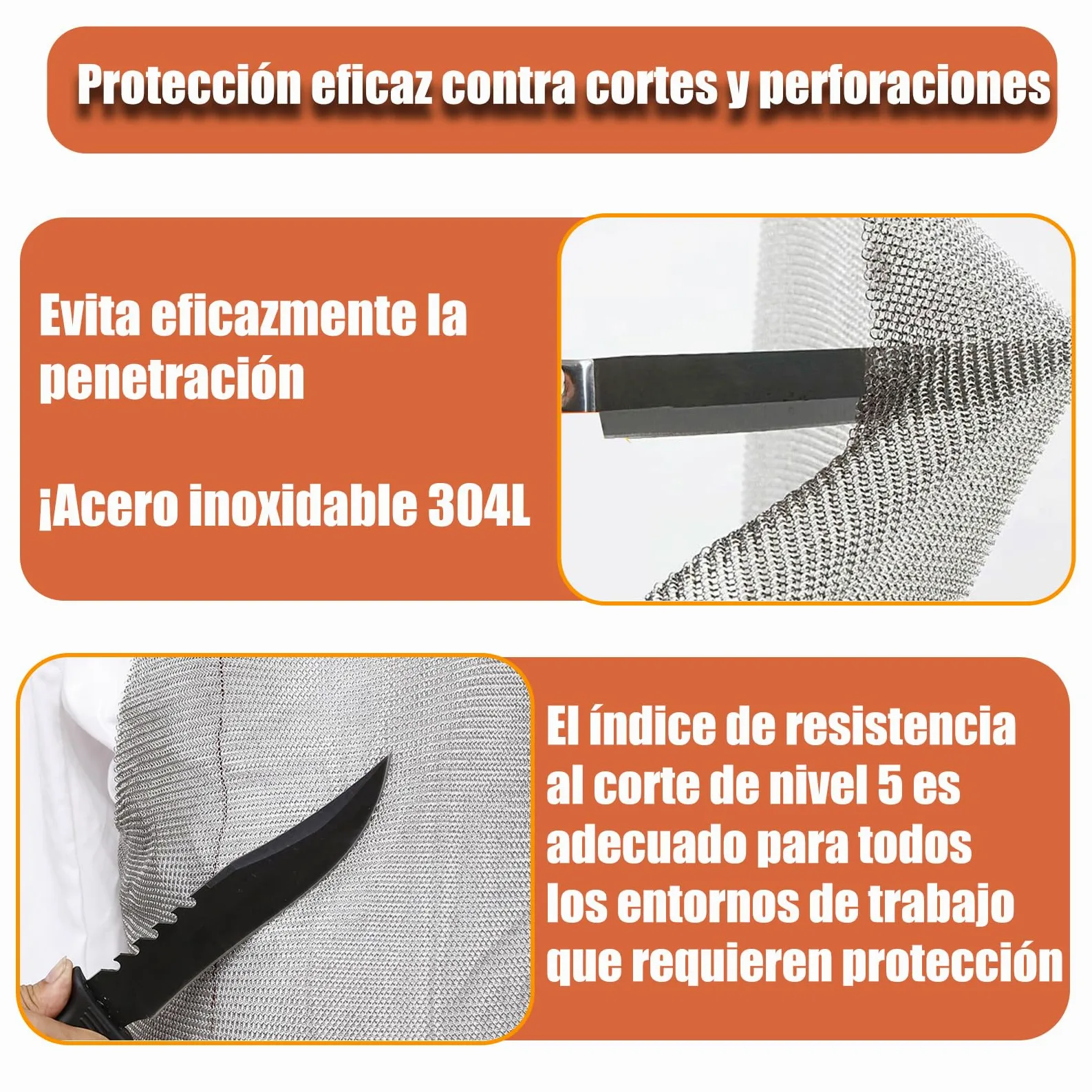 Delantal de malla resistente a los cortes,babero de trabajo de seguridad y delantal resistente a puñaladas,Inoxidable 316,Correas De Hombro Ajustables,Puñaladas Para Carniceros