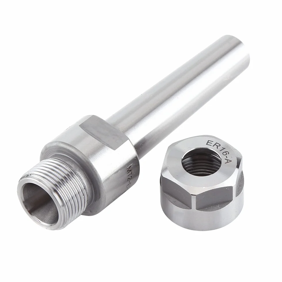 Akozon CNC MT2-ER16-50 MT2 Holder M10 Taper Collet Holder Herramientas de fresado