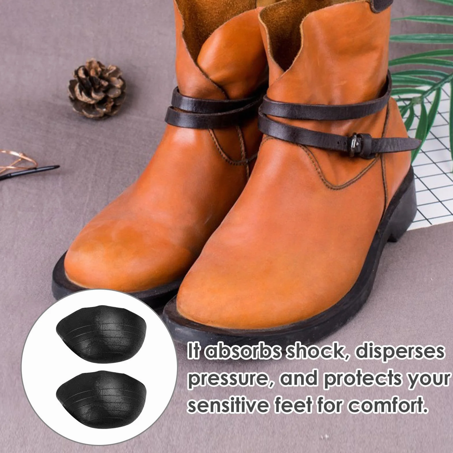 Inserciones para los dedos de los pies para zapatos demasiado grandes,Relleno de zapatos para los dedos de los pies | 1 par de inserciones suaves para zapatos de protección de los dedos | Plantillas p