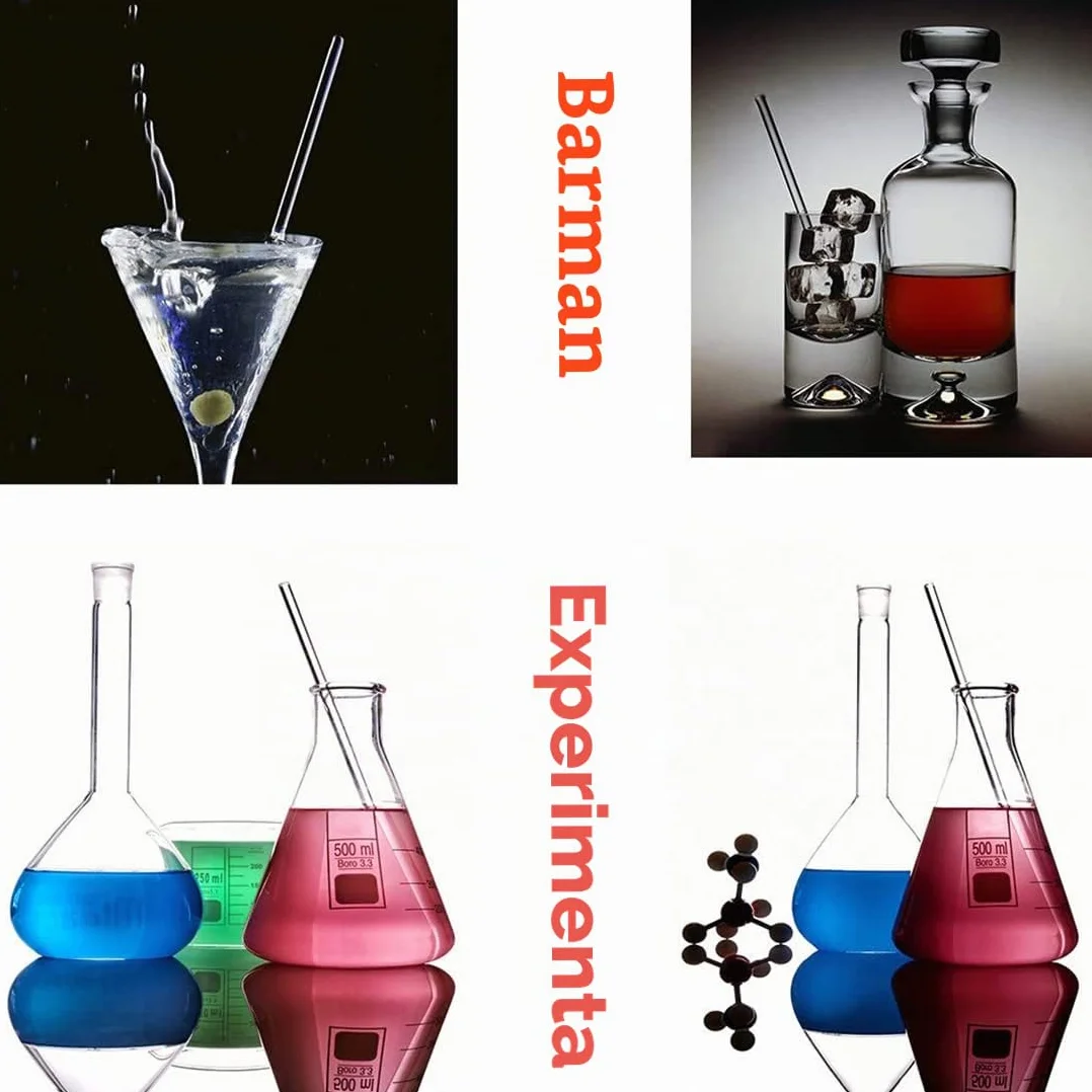 Set de Vasos de Precipitados de Cristal 50ml 100ml 250ml 500ml 1000ml Cilindro Graduado Laboratorio 10ml 25ml 50ml 100ml con Goteros Varillas Agitar Cepillos Limpieza