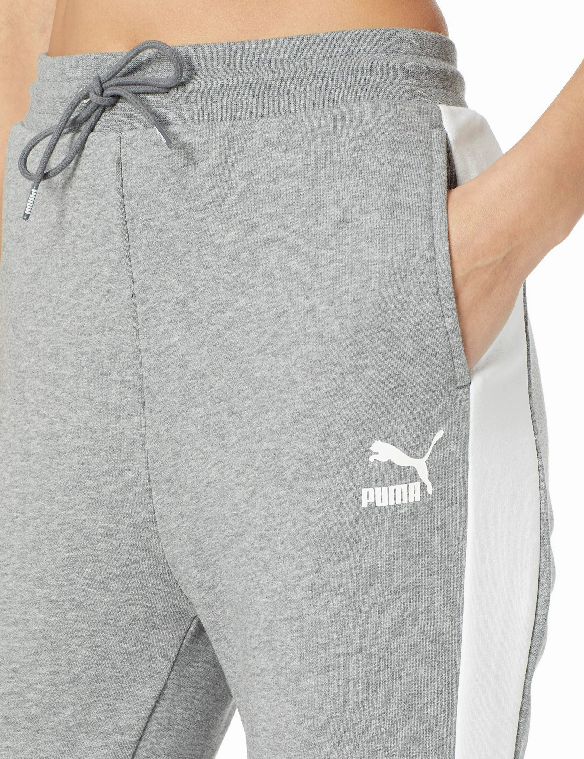 PUMA Pantalones de chándal Classics T7 para mujer - gris - Medium
