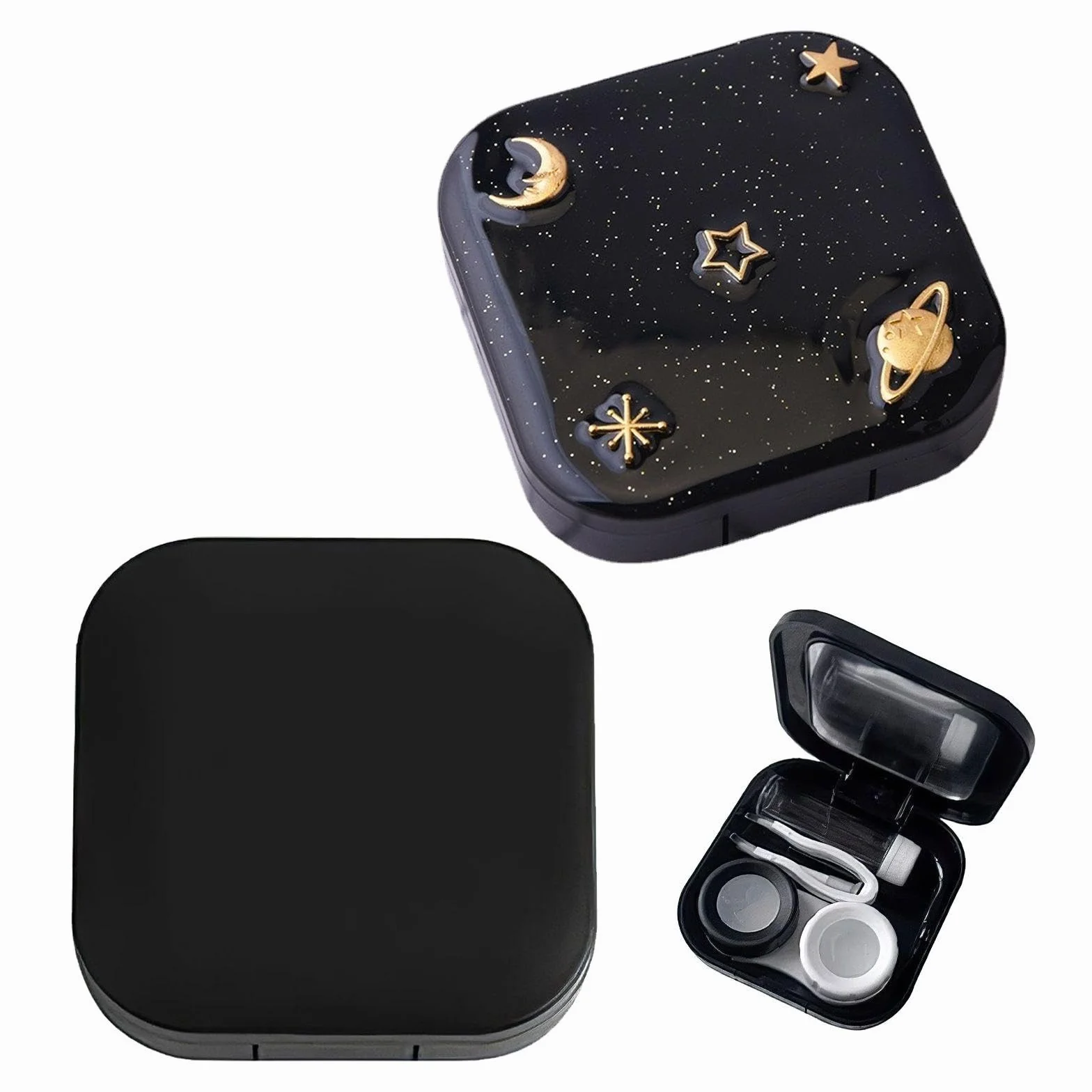 Cajas de Almacenamiento de Lentes de Contacto Cosméticas Portátiles para Viaje