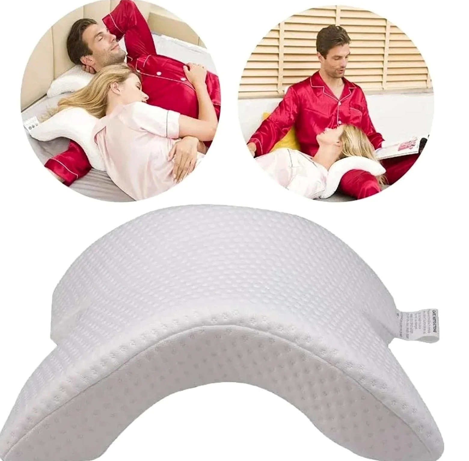 CCXXYGWJ Almohada de Espuma viscoelástica Almohada de Espuma viscoelástica Ortopédica Curvada en Forma de U para Dormir Memeory Productos Huecos para la Mano Traviesas Laterales de Viaje para el