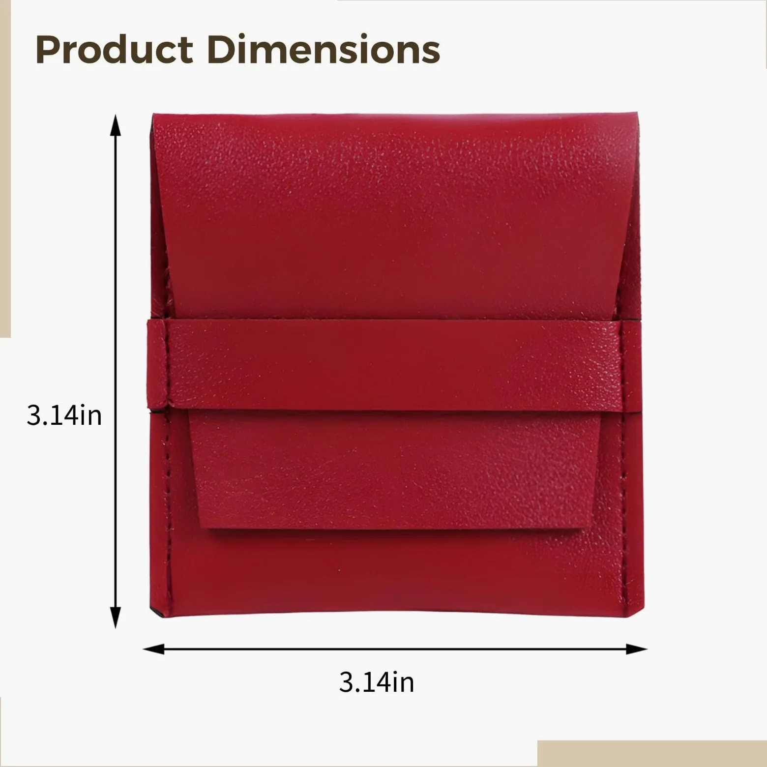 50 bolsas de microfibra para joyas, bolsas de joyería de piel sintética, bolsas de embalaje estilo sobre, bolsas de almacenamiento para anillos y collares, 3.1 x 3.1 pulgadas, color rojo