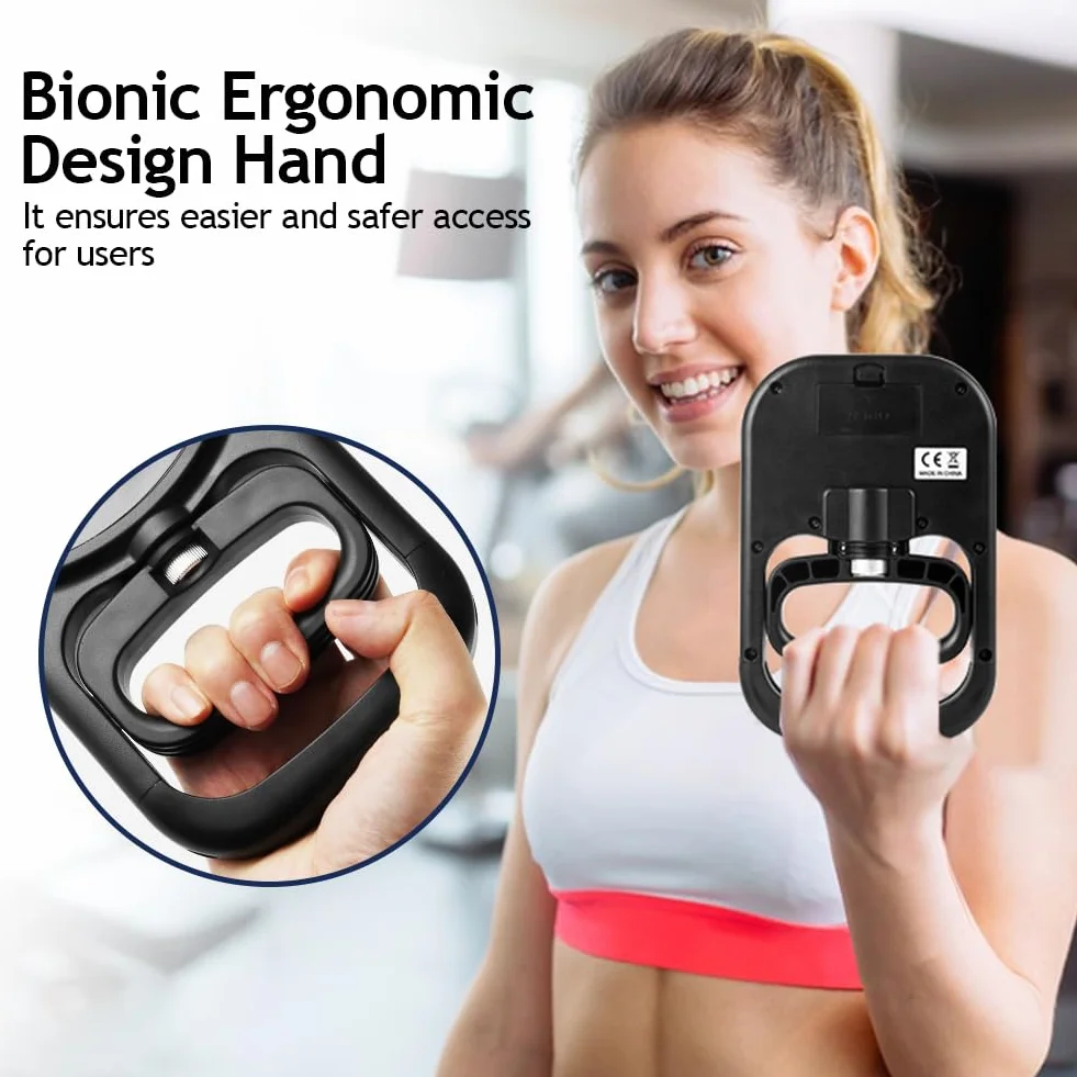 Dinamómetro de Mano Digital 265 lb 120 kg Entrenador de Fuerza de Agarre OSDUE