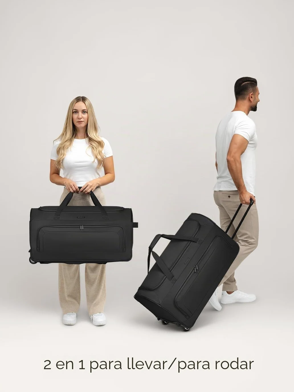 REDOLZ Duffle Essentials Wheeled Duffle L Black