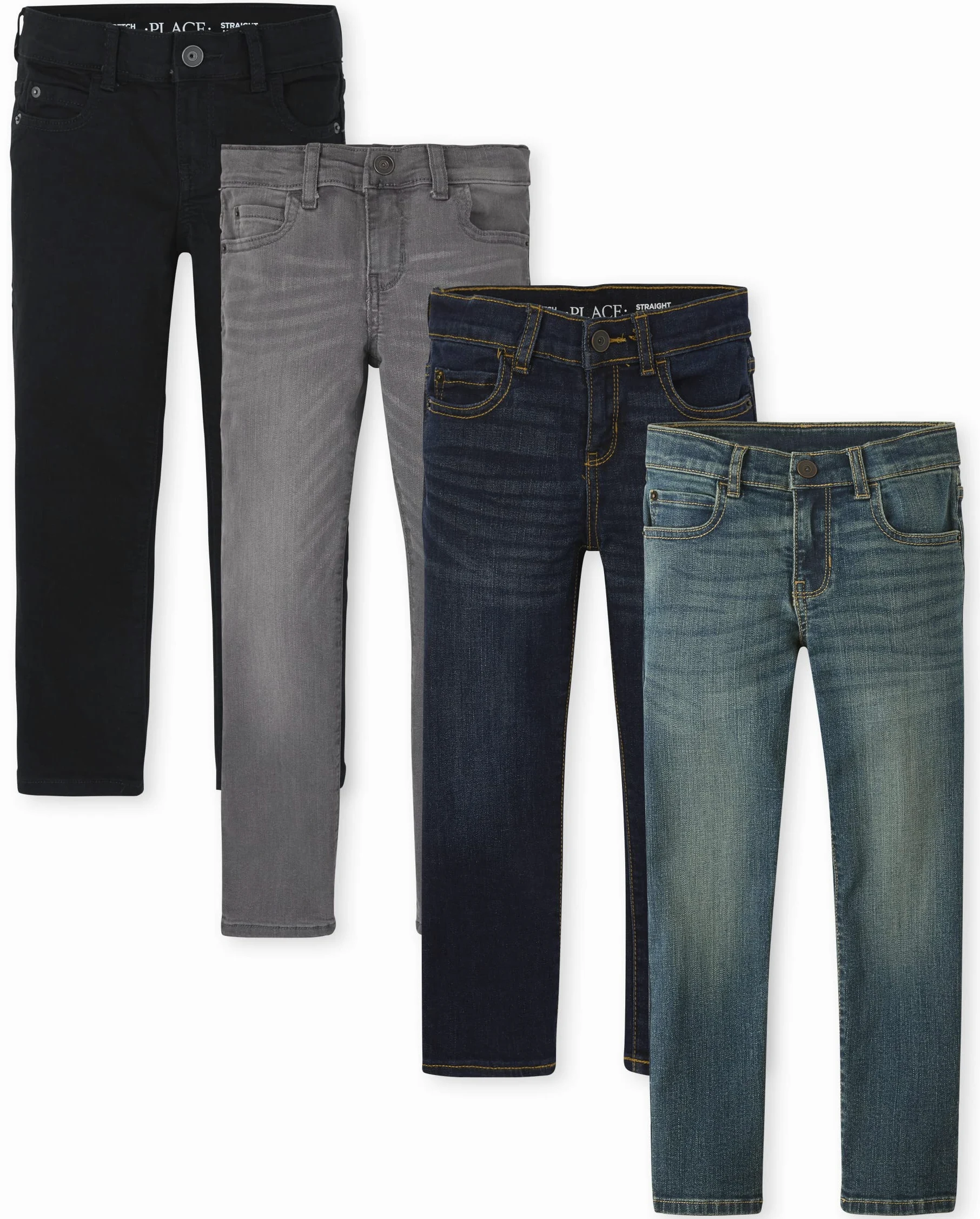 The Children's Place Vaqueros Básicos de Pierna Recta Multipack - Jeans Niños
