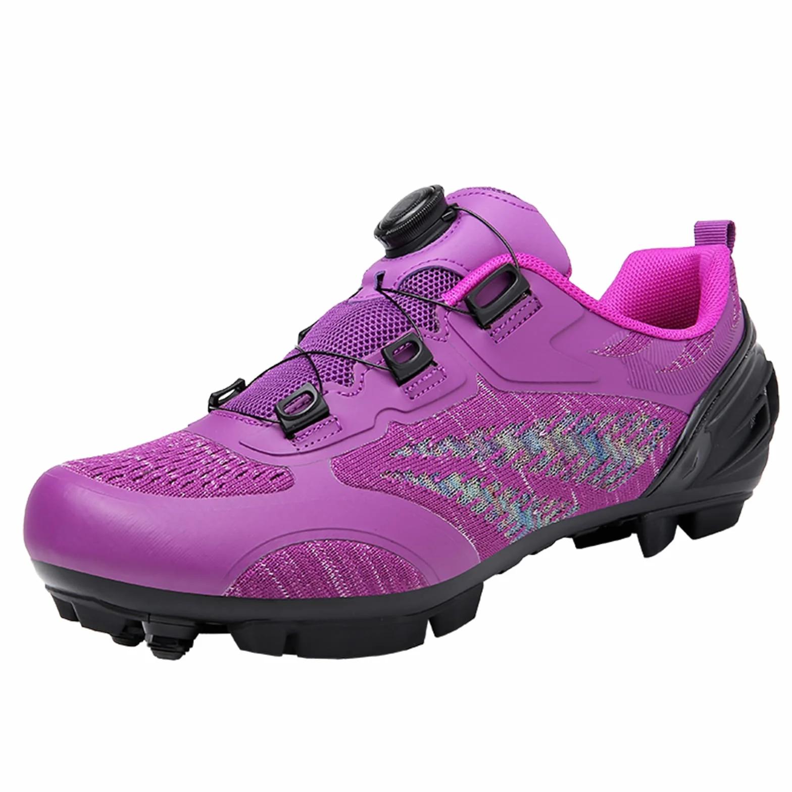 Zapatillas de Ciclismo MTB para Mujer Zapatillas de Ciclismo Compatible con Calas SPD y Pedal de Bloqueo con Cordón Rápido Zapatillas de Ciclismo al Aire Libre