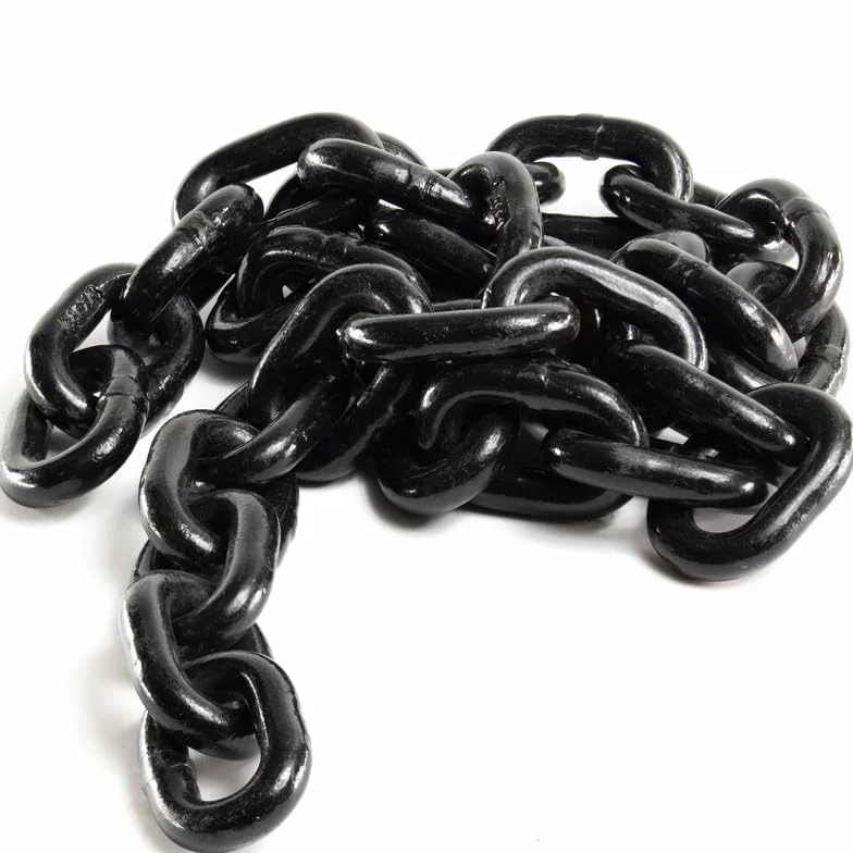 Cadena de acero por metro 6mm 3m negra cadena metálica de hierro al carbono para ancla ropa