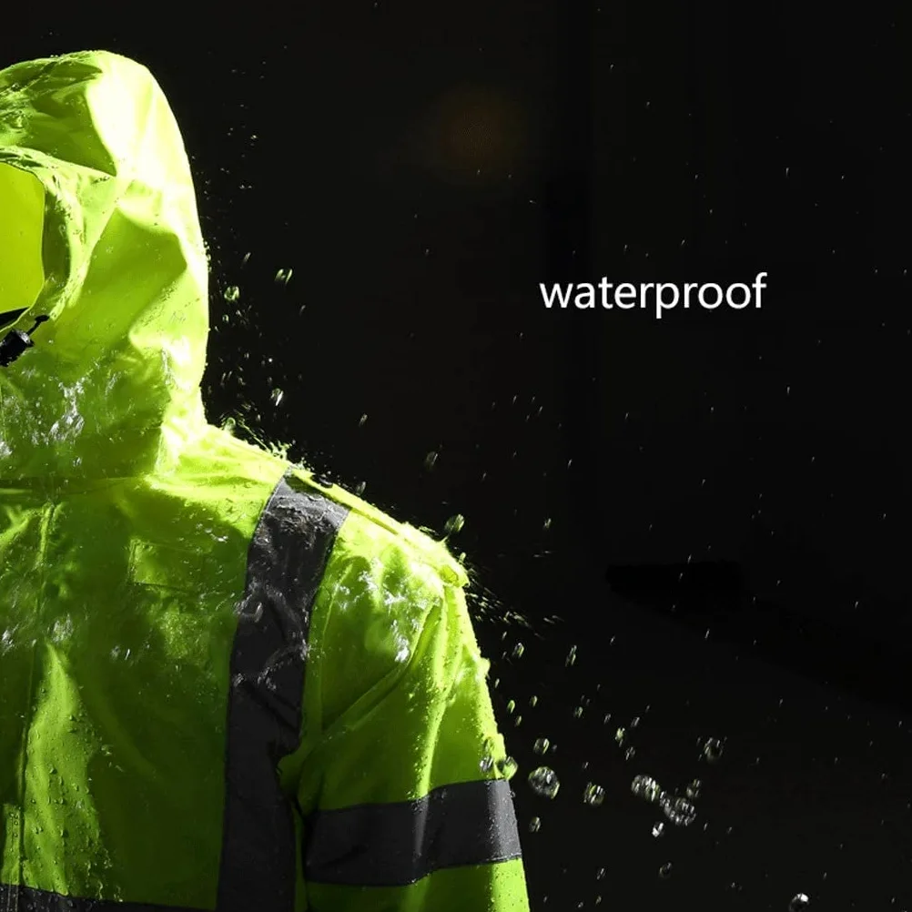 Chaleco de Alta Visibilidad Traje Reflectante Impermeable, Chaqueta de Seguridad con la Chaqueta de Trabajo de los Hombres Reflectantes Chaleco de Seguridad (Blue : Yellow, Size : M)