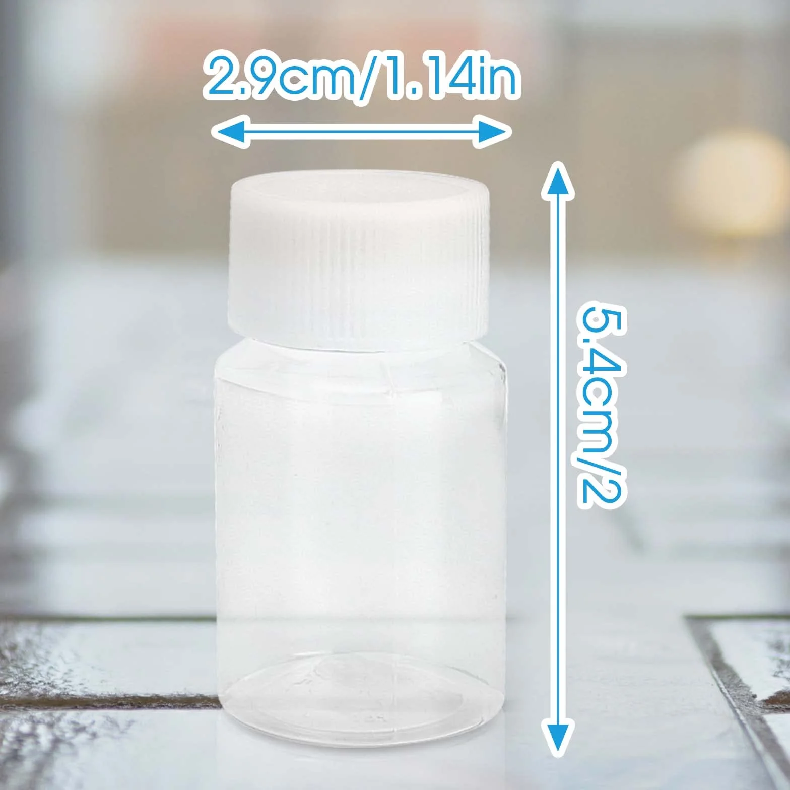 UMILKI 30 Frascos Pequeños de Plástico para Muestras, 20 ml con Tapón de Rosca