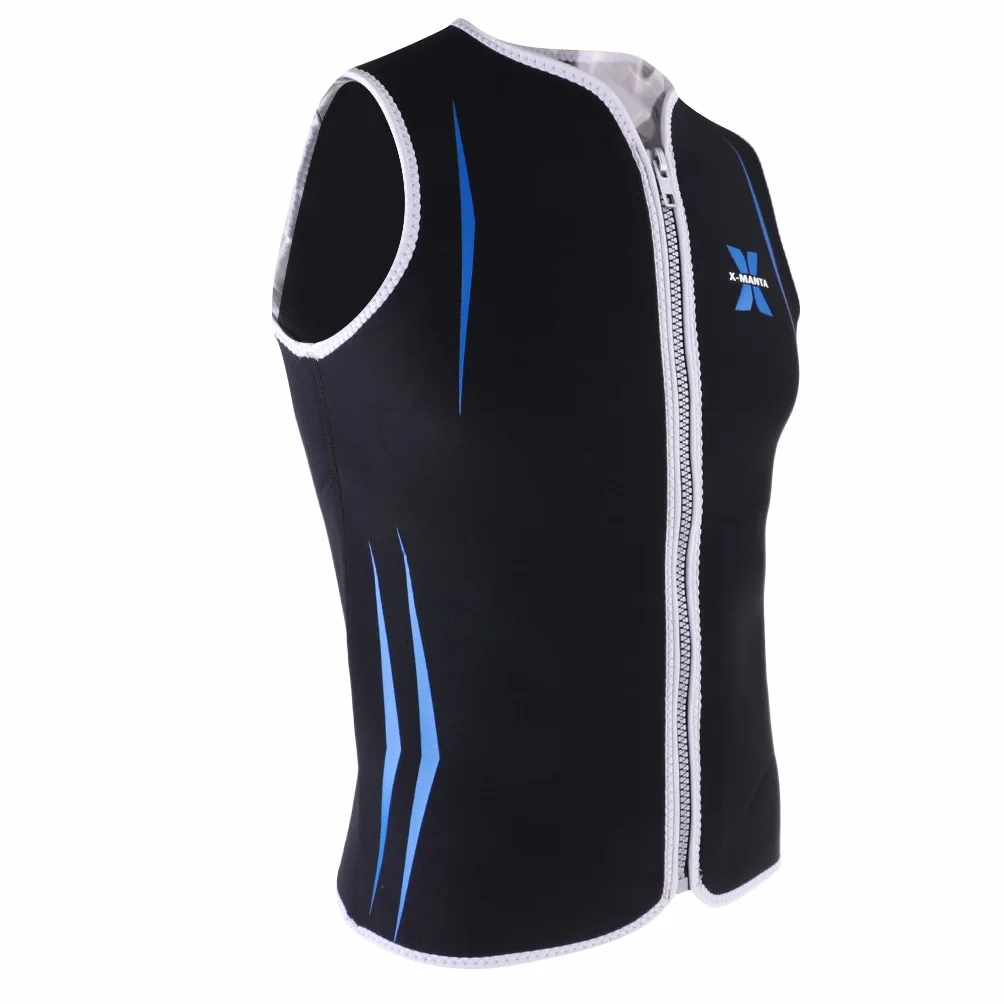 SM SunniMix Chaleco de Neopreno con Cremallera Delantera de Neopreno de 3 Mm para Hombre, para Buceo, Surf, Kayak de, Negro, XXL