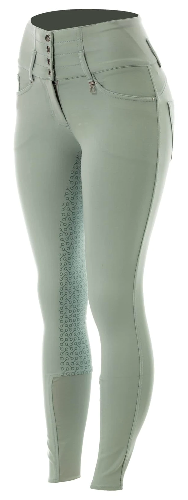 HORZE Pantalones de equitación para Mujer Tara, Cintura Alta, con Ribete Completo de Silicona y Bolsillos