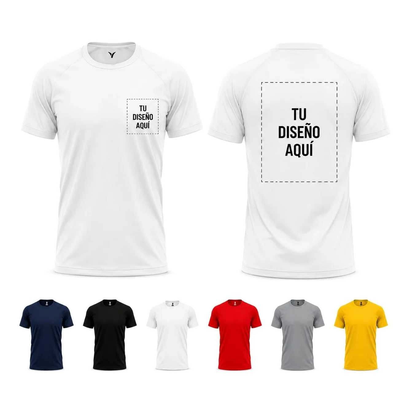 Pack 10 Camisetas Técnicas Personalizadas para Peñas, Despedidas y Grupos | Camisetas Deportivas Unisex para Eventos y Amigos (FR/ES, Letras, M, Blanco)