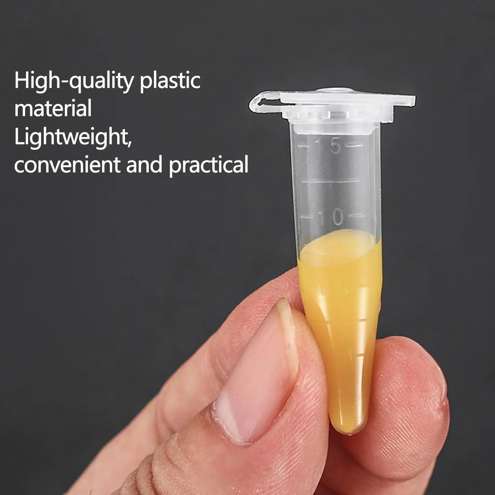 Tubos de Centrífuga 1,5 ml 210 Pcs Plástico Transparente con Tapa a Presión para Laboratorio