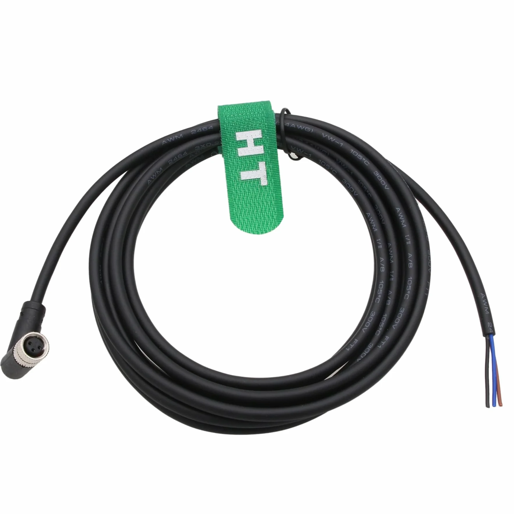 HangTon Cable de alimentación M8 hembra 3 pines sensor actuador blindado PVC 3m para Banner Baumer Turck SICK Omron