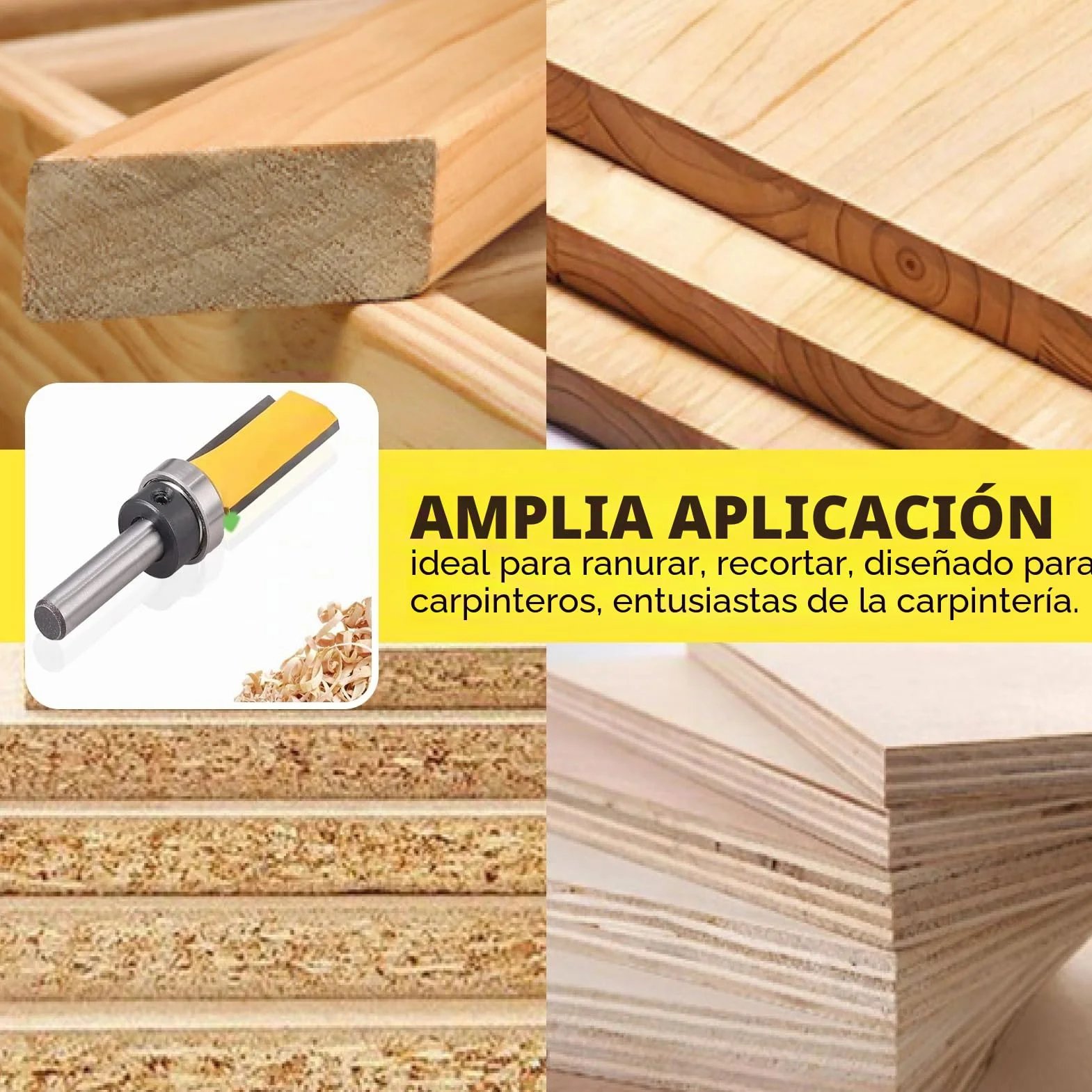 Fresa Copiadora 6mm 3pcs para Madera