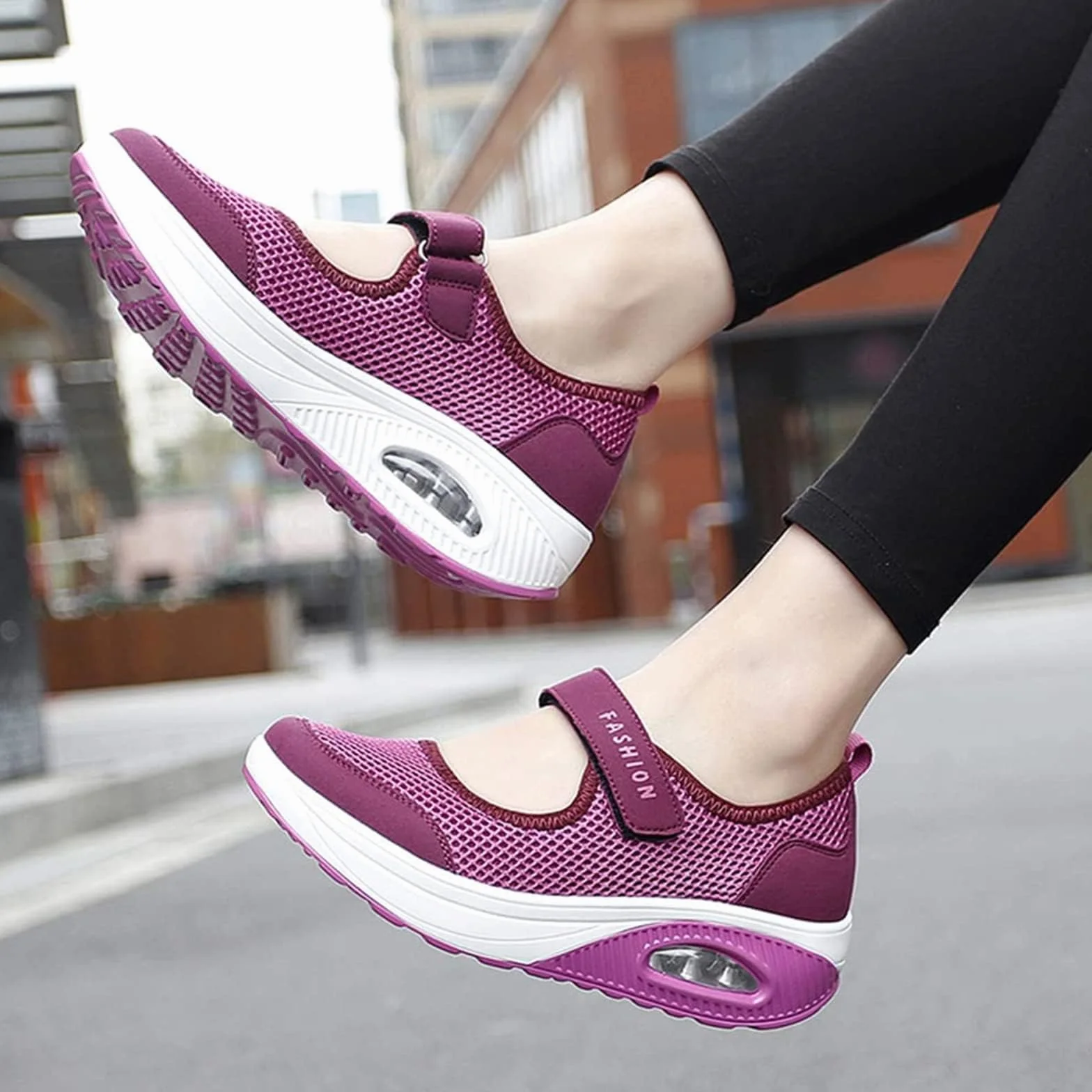 Zapatos Ligeros ortopédicos de enfermería Casuales,Zapatos de Enfermera de Trabajo con cojín de Aire cómodos para Mujer,Zapatillas de Deporte para Caminar Transpirables Ajustables Antideslizantes