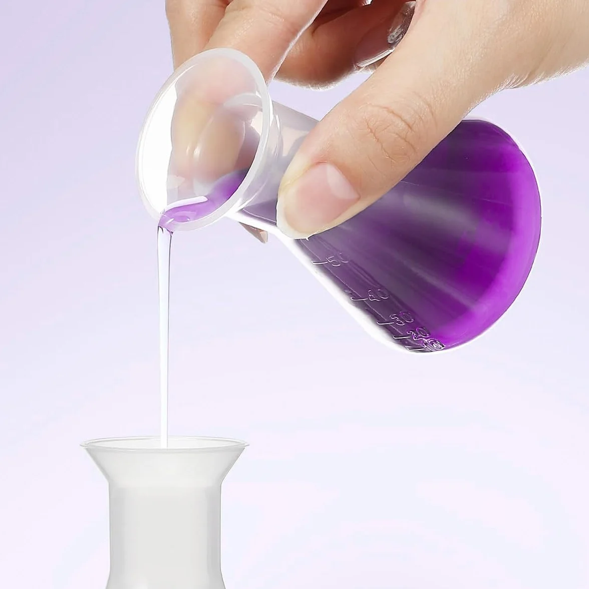Gorise 5 matraces cónicos de laboratorio graduados de plástico 50 ml transparentes para experimentos científicos