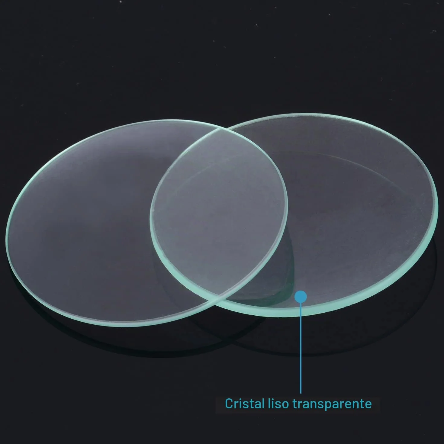 Vidrio de Reloj Borosilicato 70 mm Borde Molido, Paquete de 10, Cubiertas para Laboratorio y Escuela