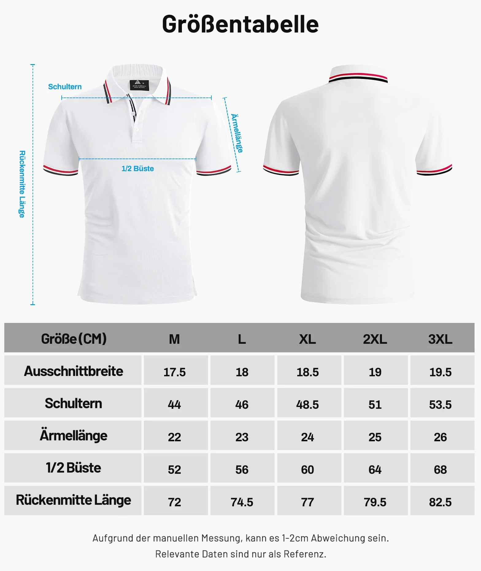 SwissWell 3 Piezas Polo Hombre Manga Corta Golf Verano